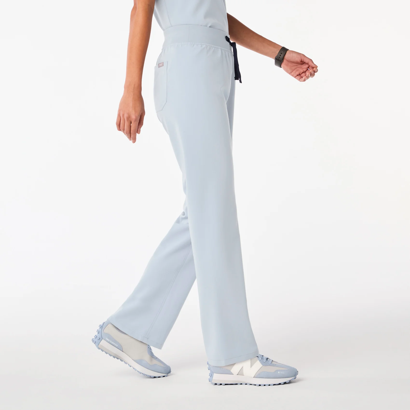 women's Dusty Blue High Waisted Livingston - Tall Basic Scrub Pant™ - Image 3