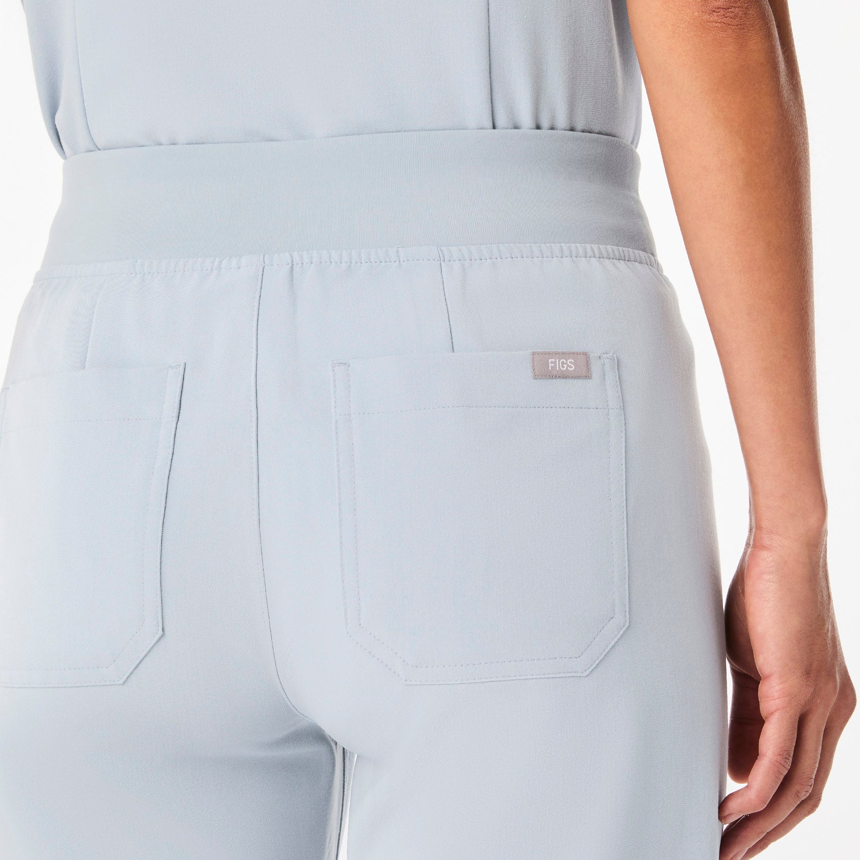 women's Dusty Blue High Waisted Livingston - Tall Basic Scrub Pant™ - Image 5