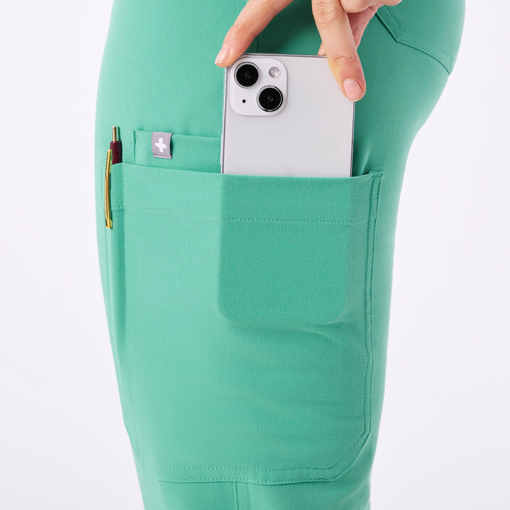 women's Surgical Green High Waisted Yola - Petite Skinny Scrub Pant™ - Image 6
