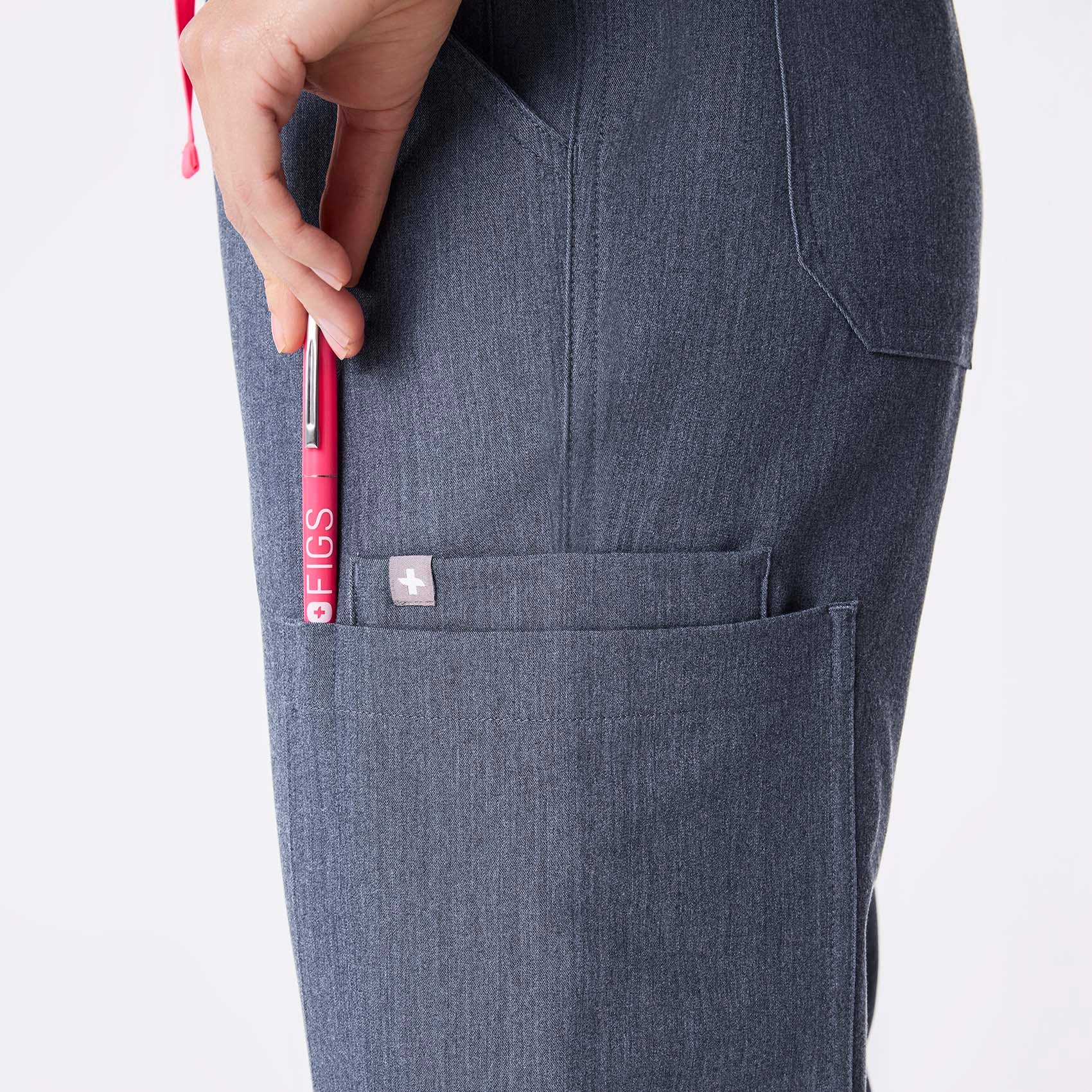 women's Heather Denim High Waisted Yola - Skinny Scrub Pant™ - Image 7