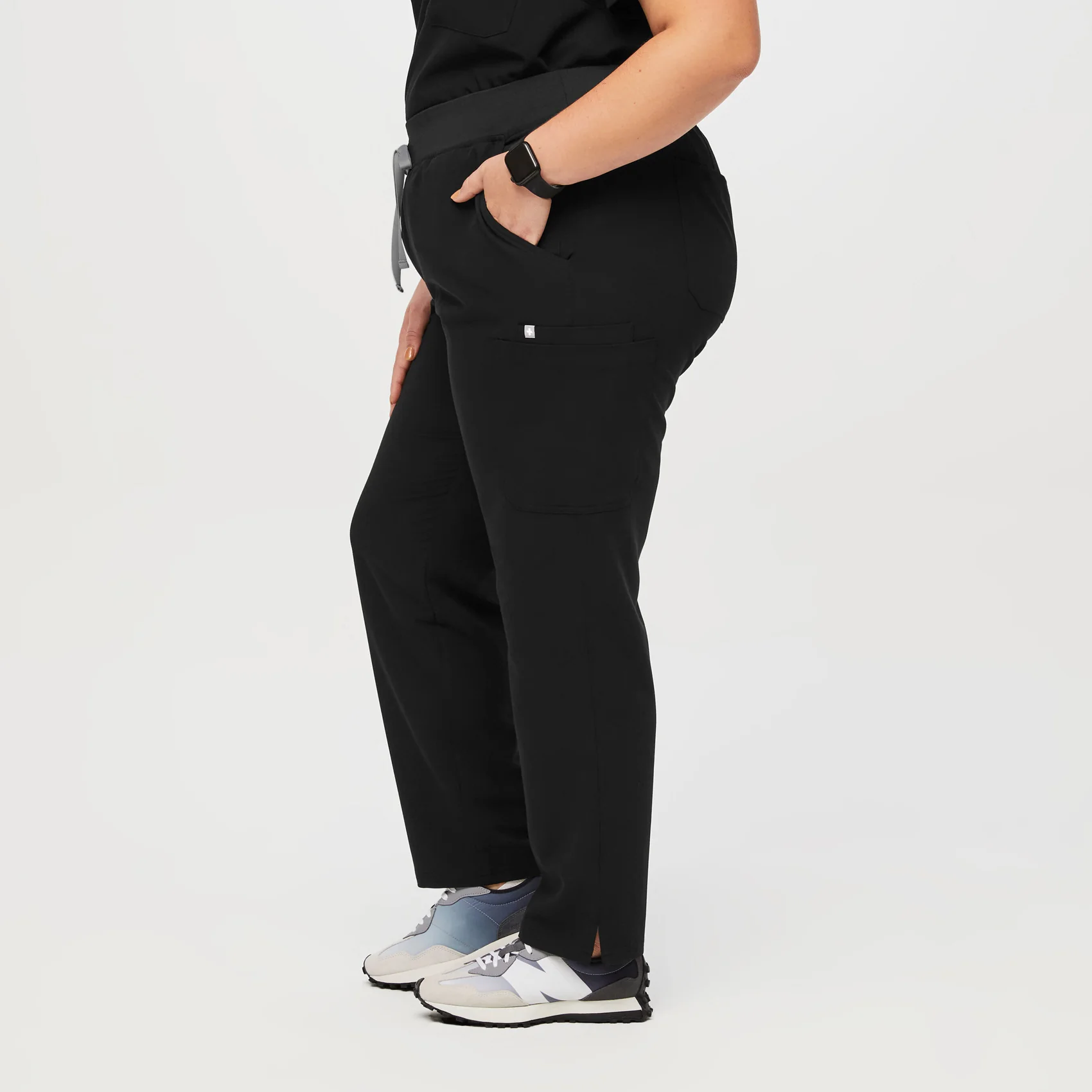 women's Black High Waisted Yola™ - Skinny Scrub Pants (3XL - 6XL) - Image 3