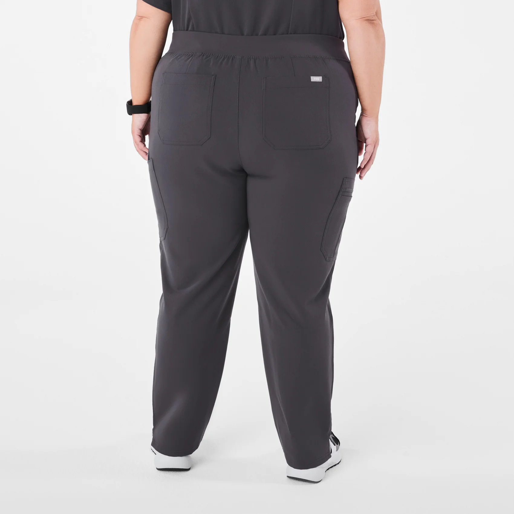 women's Charcoal High Waisted Yola™ - Skinny Scrub Pants (3XL - 6XL) - Image 4