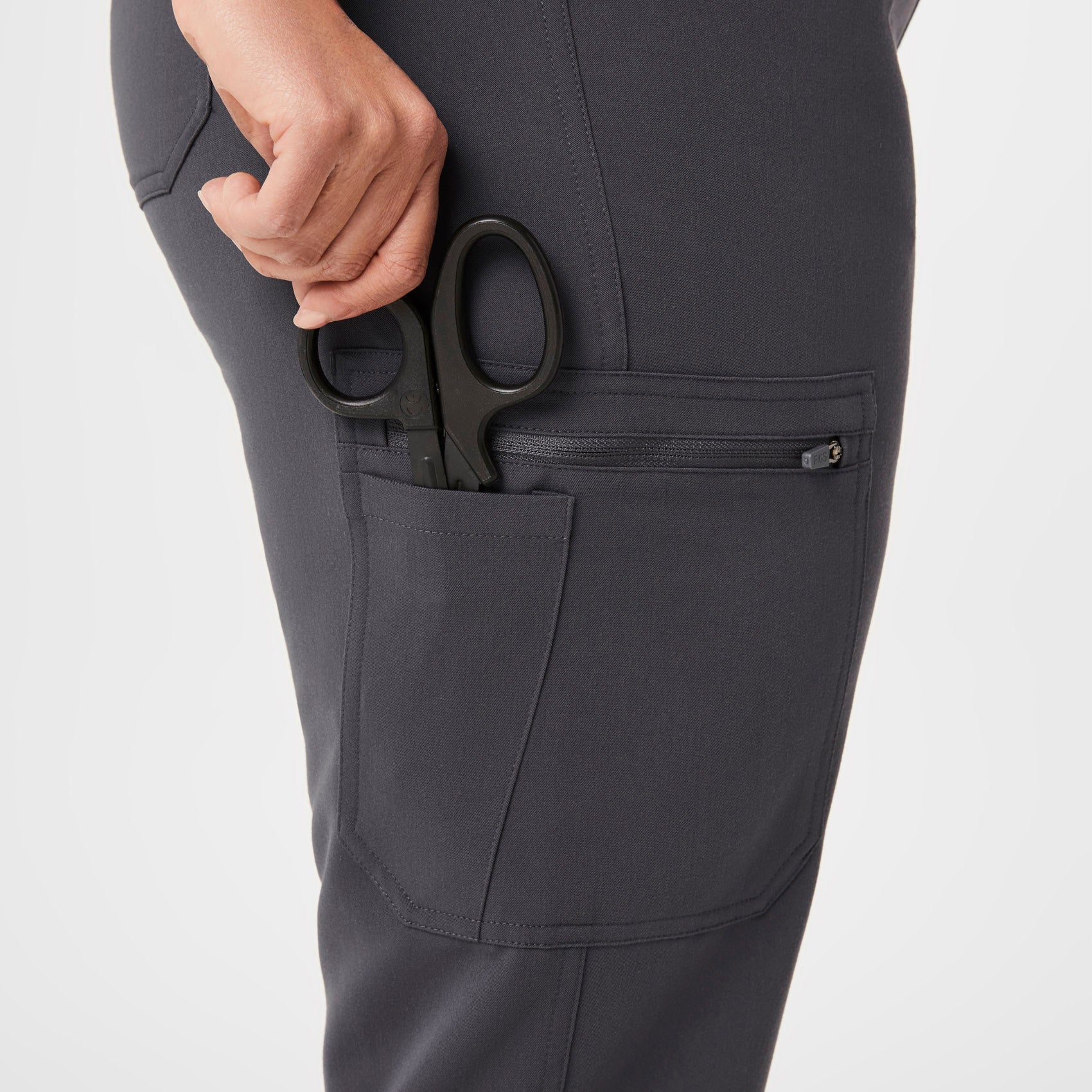 women's Charcoal High Waisted Yola™ - Skinny Scrub Pants (3XL - 6XL) - Image 6