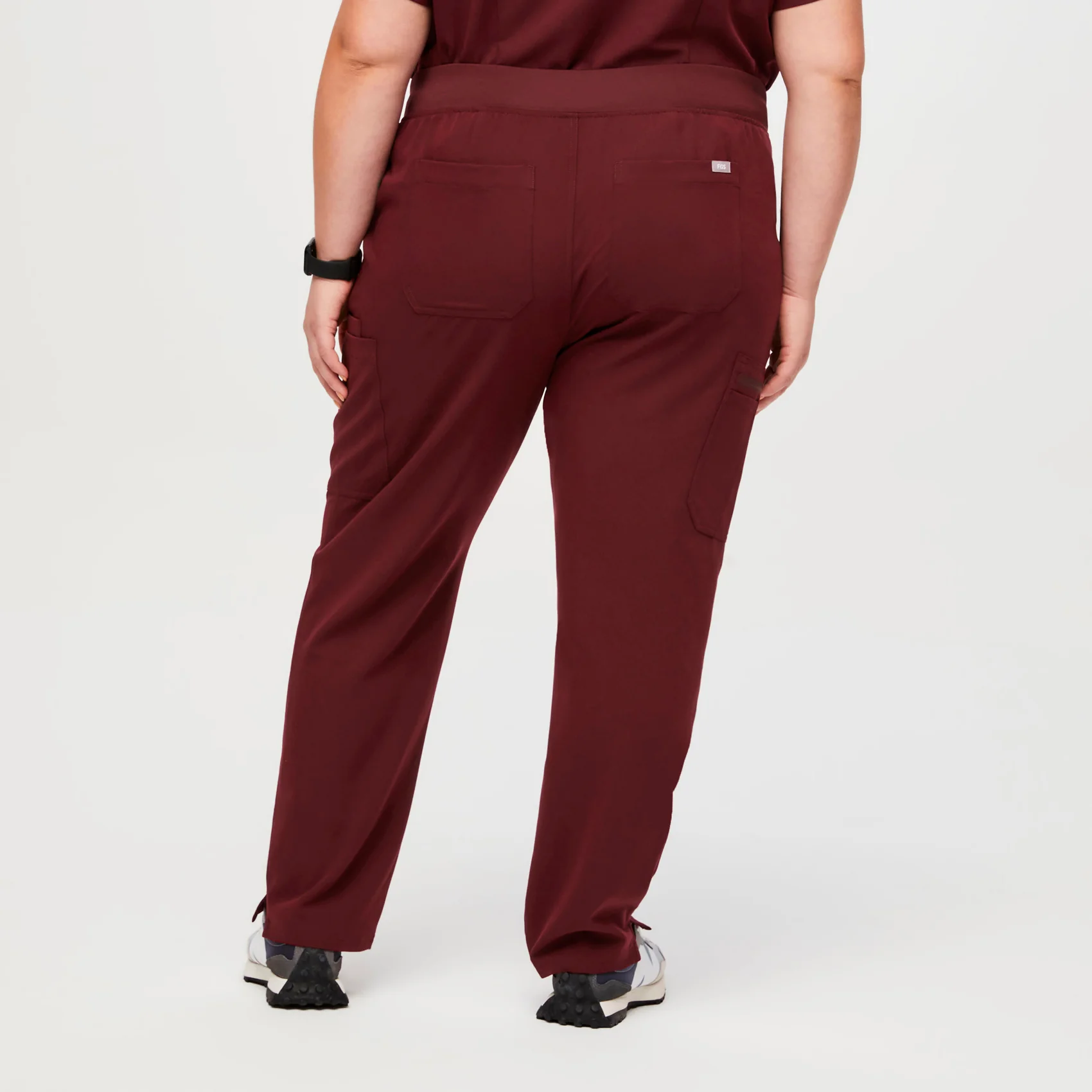 women's Burgundy High Waisted Yola™ - Tall Skinny Scrub Pants (3XL - 6XL) - Image 4