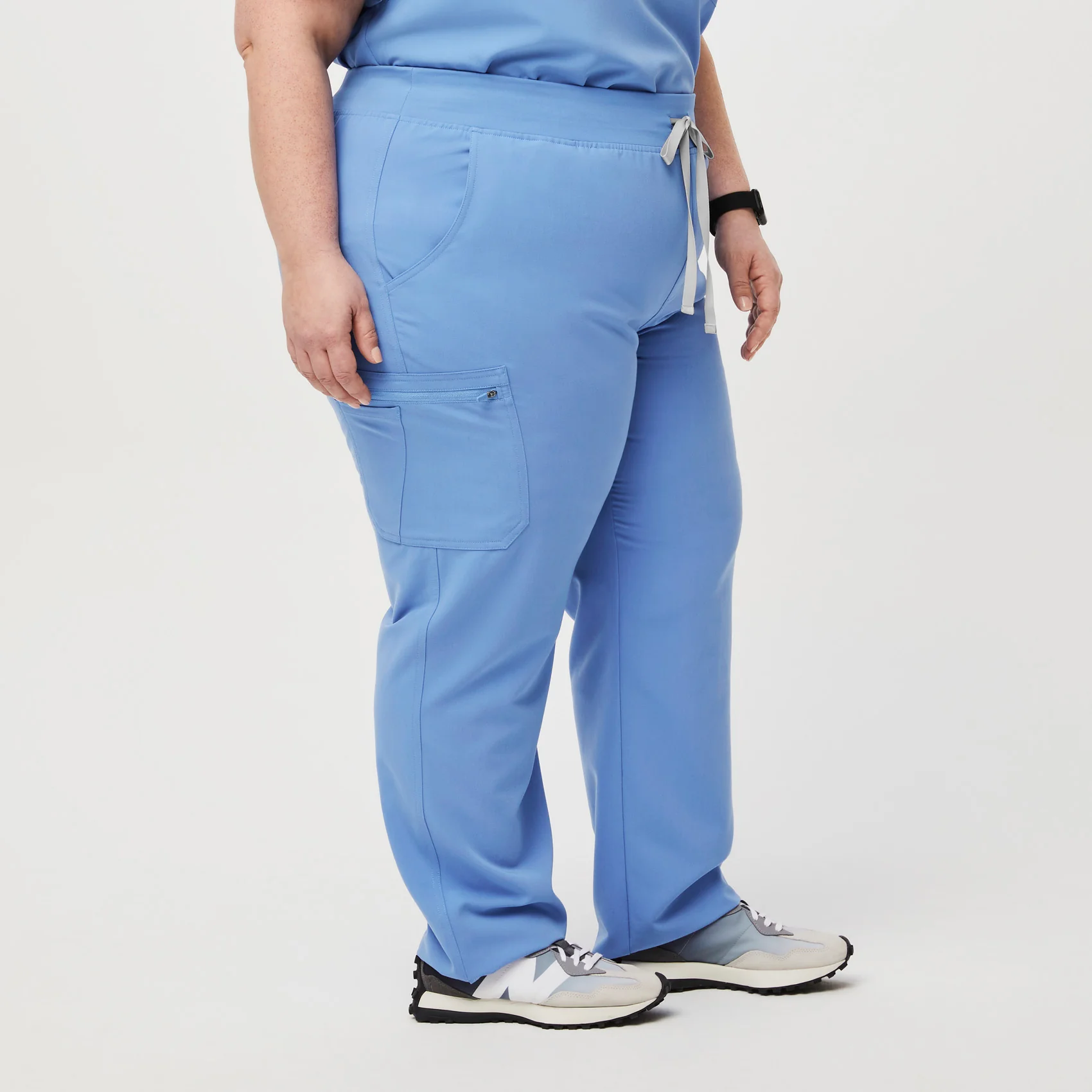 women's Ceil Blue High Waisted Yola™ - Tall Skinny Scrub Pants (3XL - 6XL) - Image 3