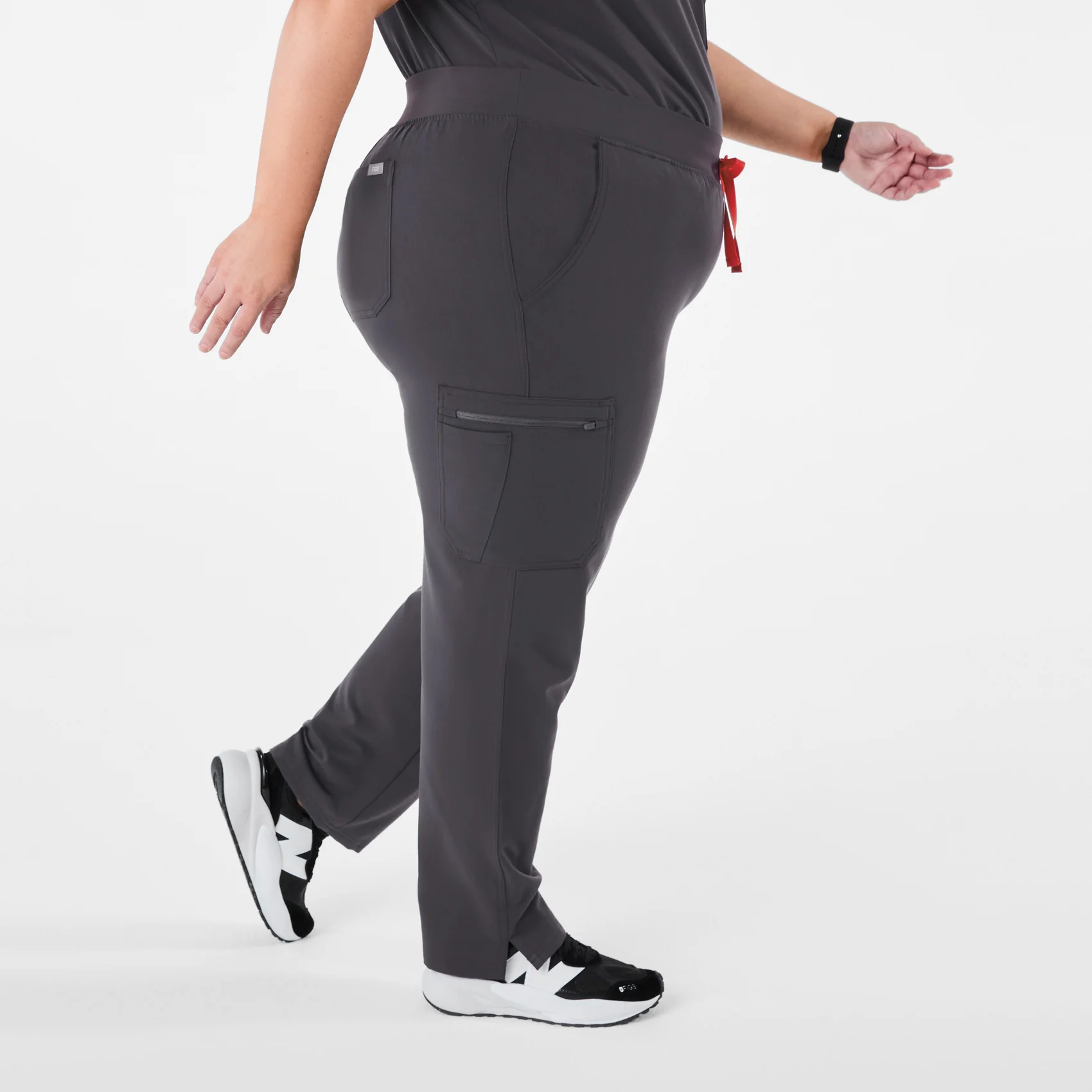 women's Charcoal High Waisted Yola™ - Tall Skinny Scrub Pants (3XL - 6XL) - Image 3