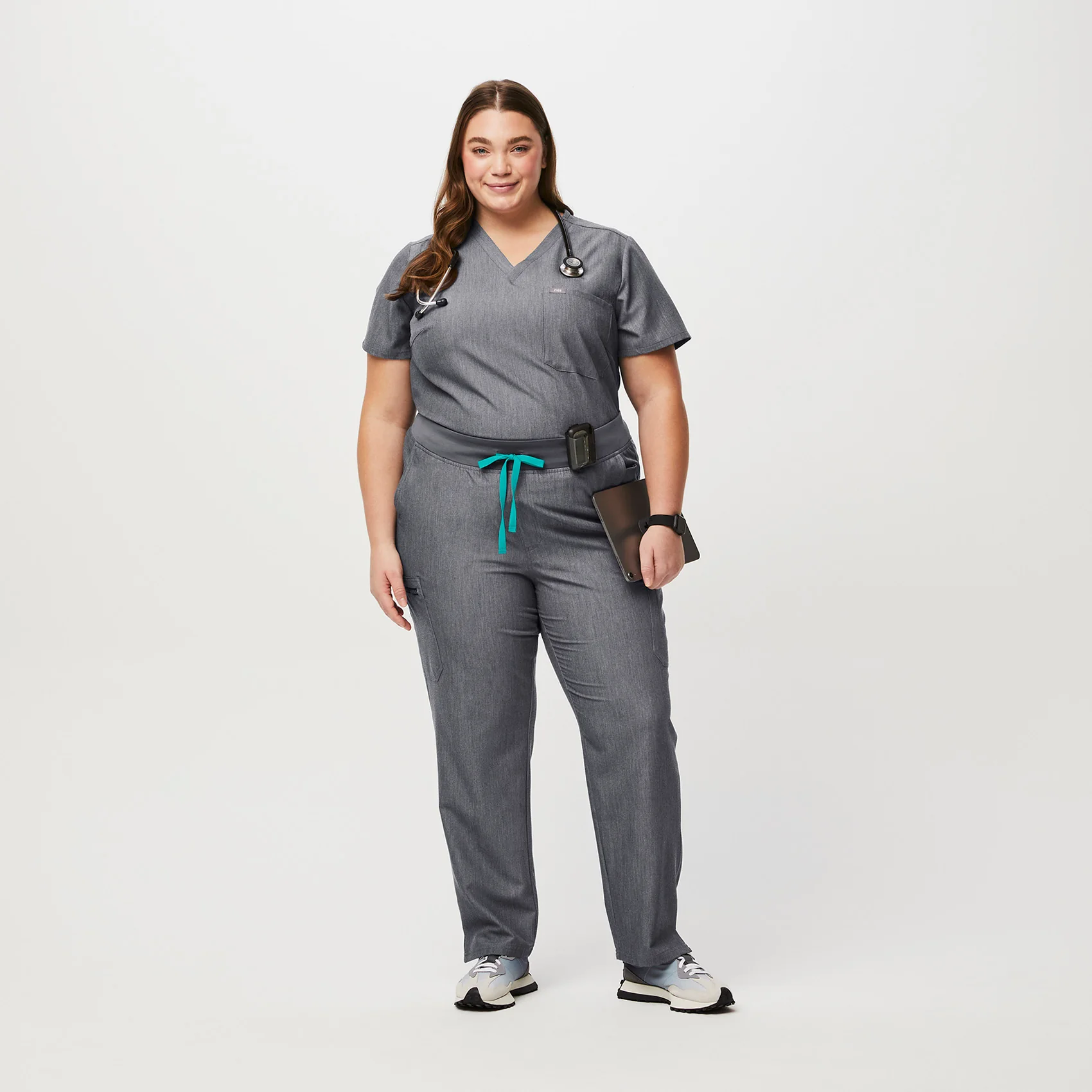 women's Graphite High Waisted Yola™ - Tall Skinny Scrub Pants (3XL - 6XL) - Image 2
