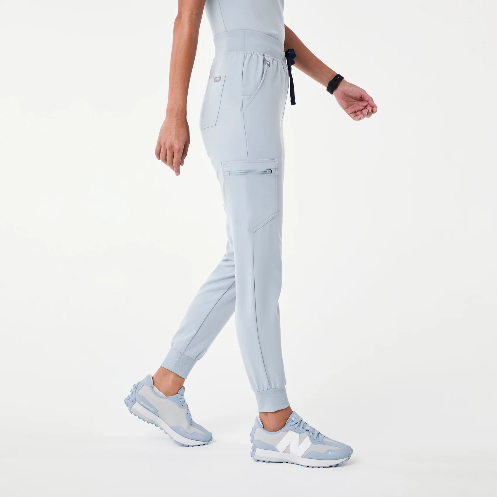 women's Dusty Blue High Waisted Zamora - Jogger Scrub Pant™ - Image 3
