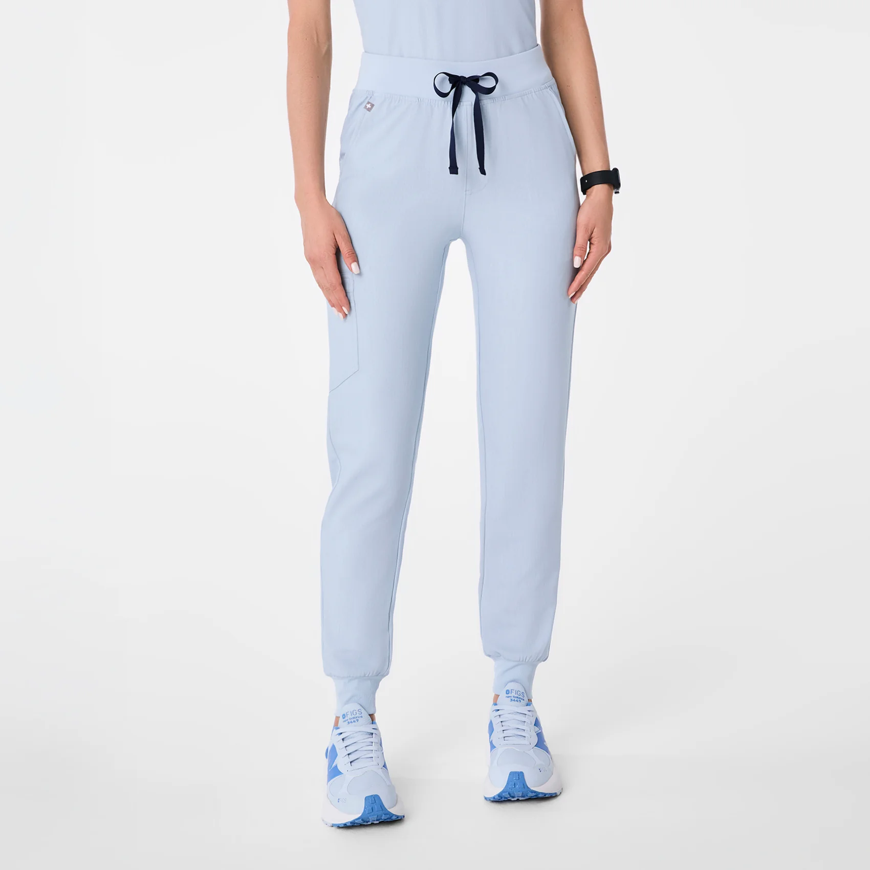 women's Chambray High Waisted Zamora - Petite Jogger Scrub Pant™