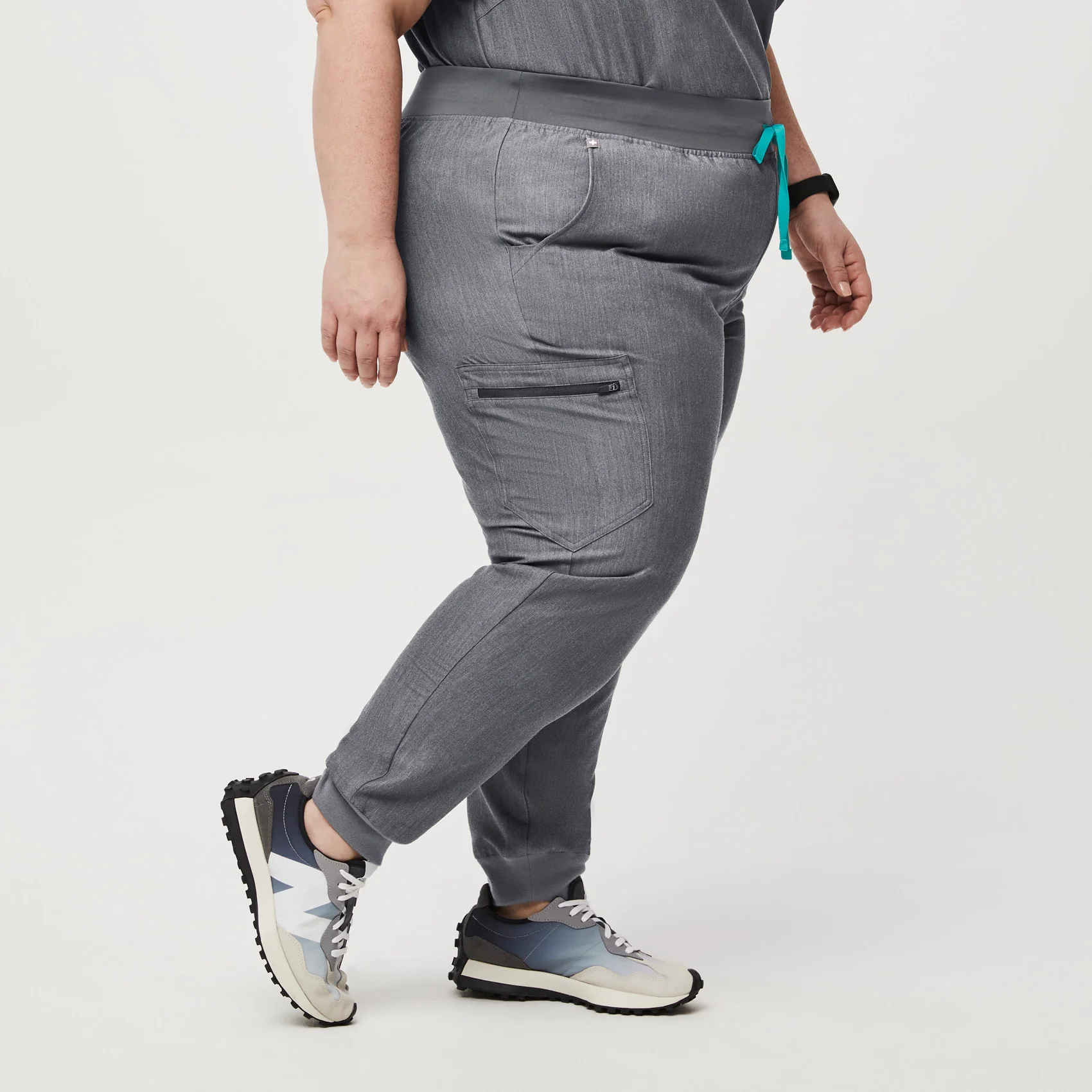 women's Graphite High Waisted Zamora™ - Petite Jogger Scrub Pants (3XL - 6XL) - Image 3
