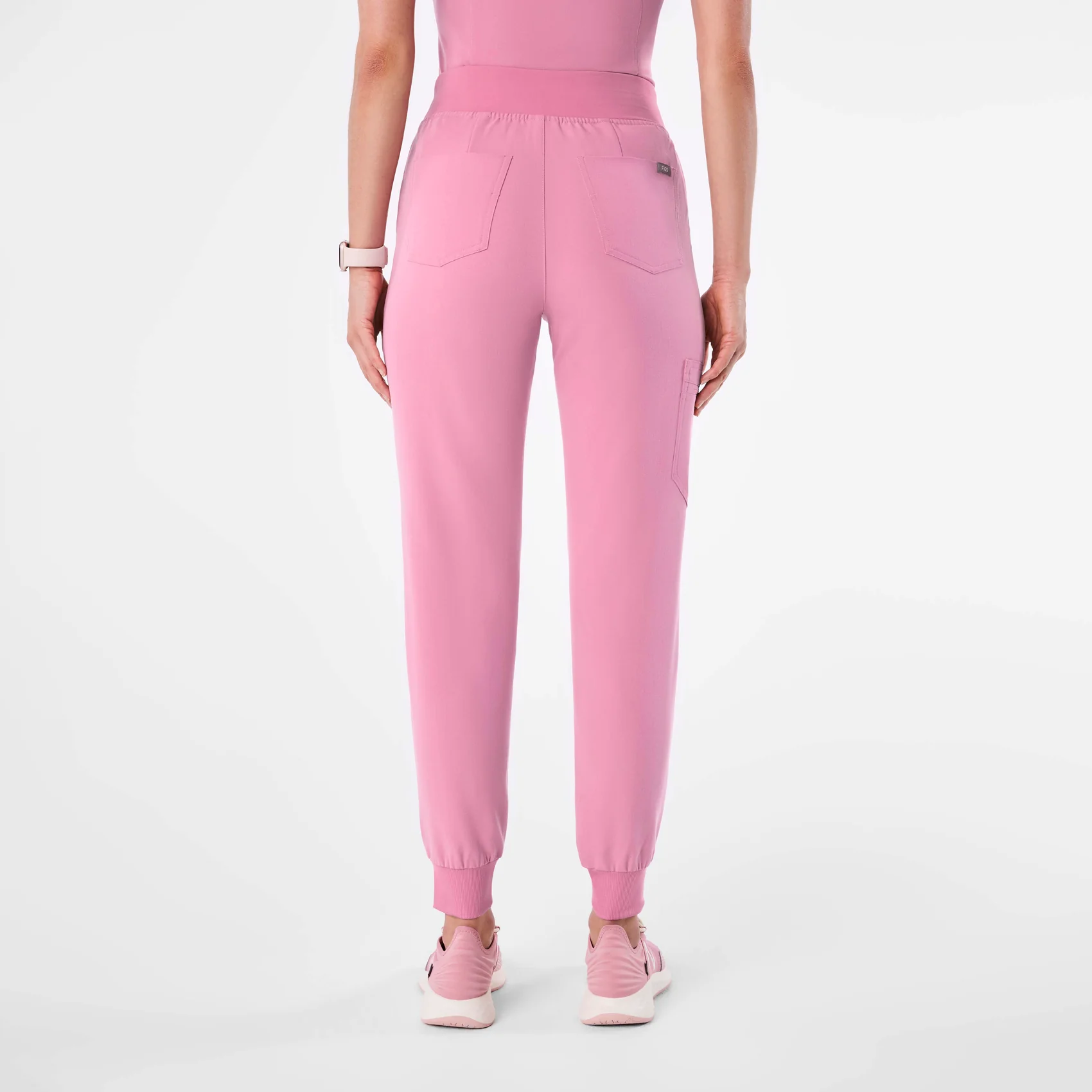 women's Chalk Pink High Waisted Zamora - Jogger Scrub Pant™ - Image 4