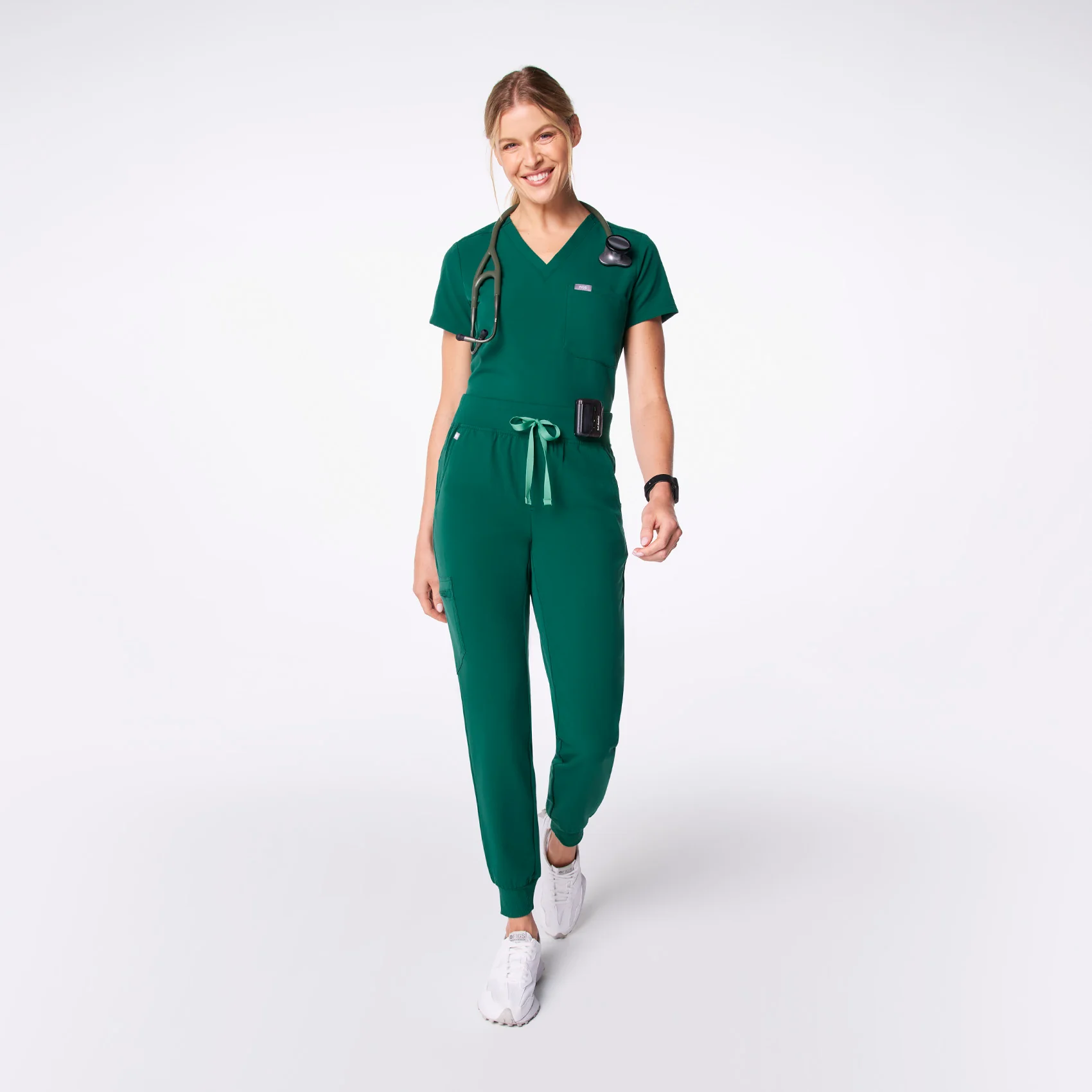 women's Hunter Green High Waisted Zamora - Tall Jogger Scrub Pant™ - Image 2