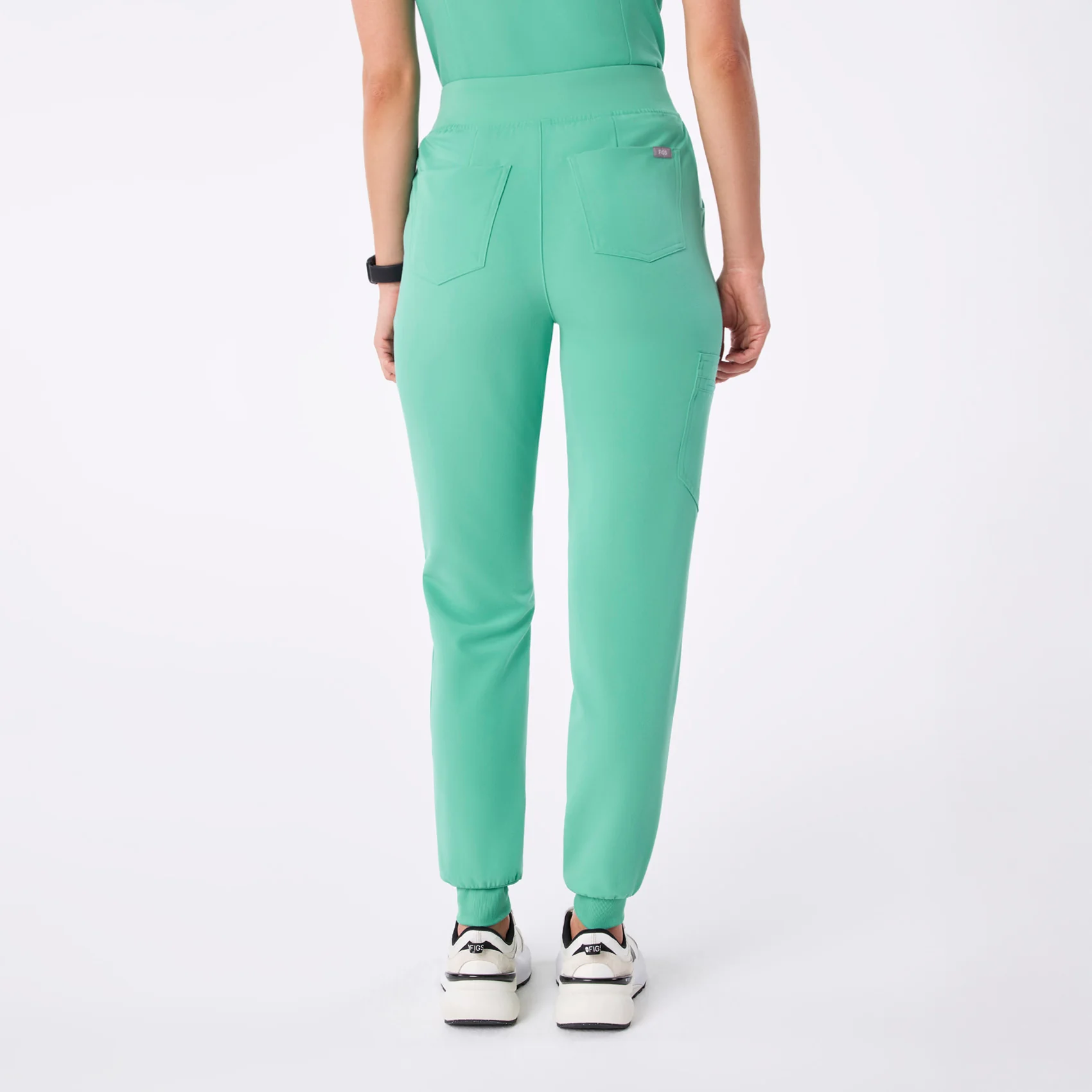 women's Surgical Green High Waisted Zamora - Tall Jogger Scrub Pant™ - Image 4