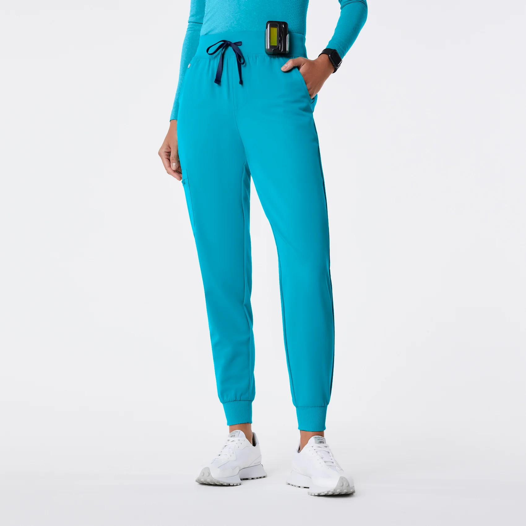 women's Teal High Waisted Zamora - Petite Jogger Scrub Pant™
