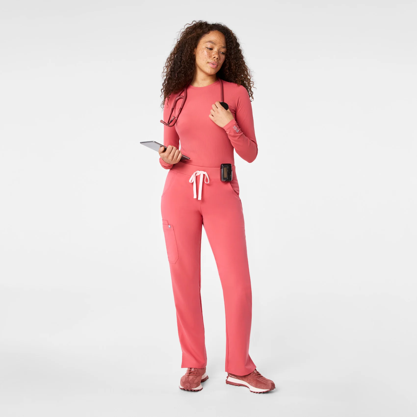women's Pulmonary Pink Kade - Tall Cargo Scrub Pant™ - Image 2