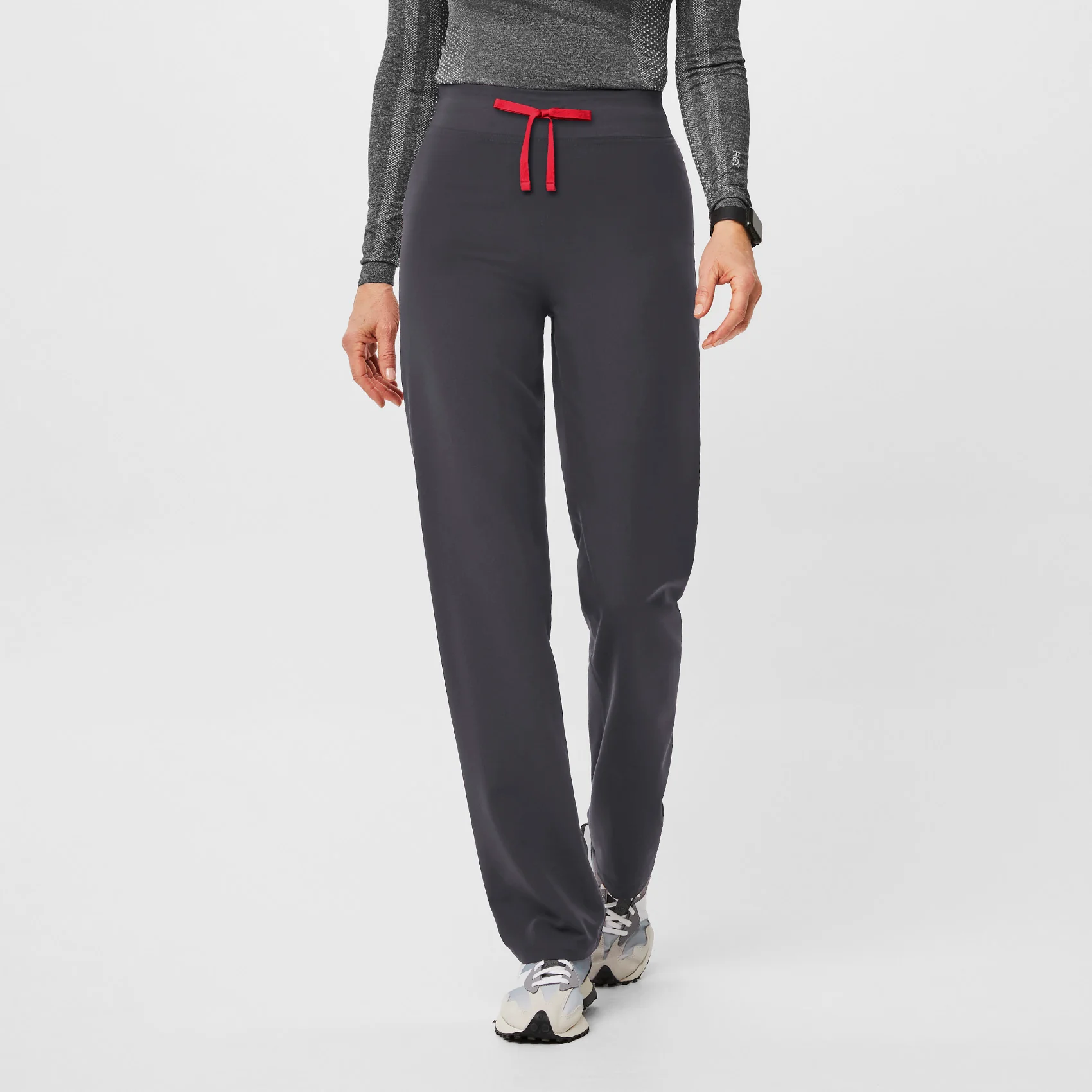 women's Charcoal High Waisted Livingston™ - Petite Basic Scrub Pants (3XL - 6XL)