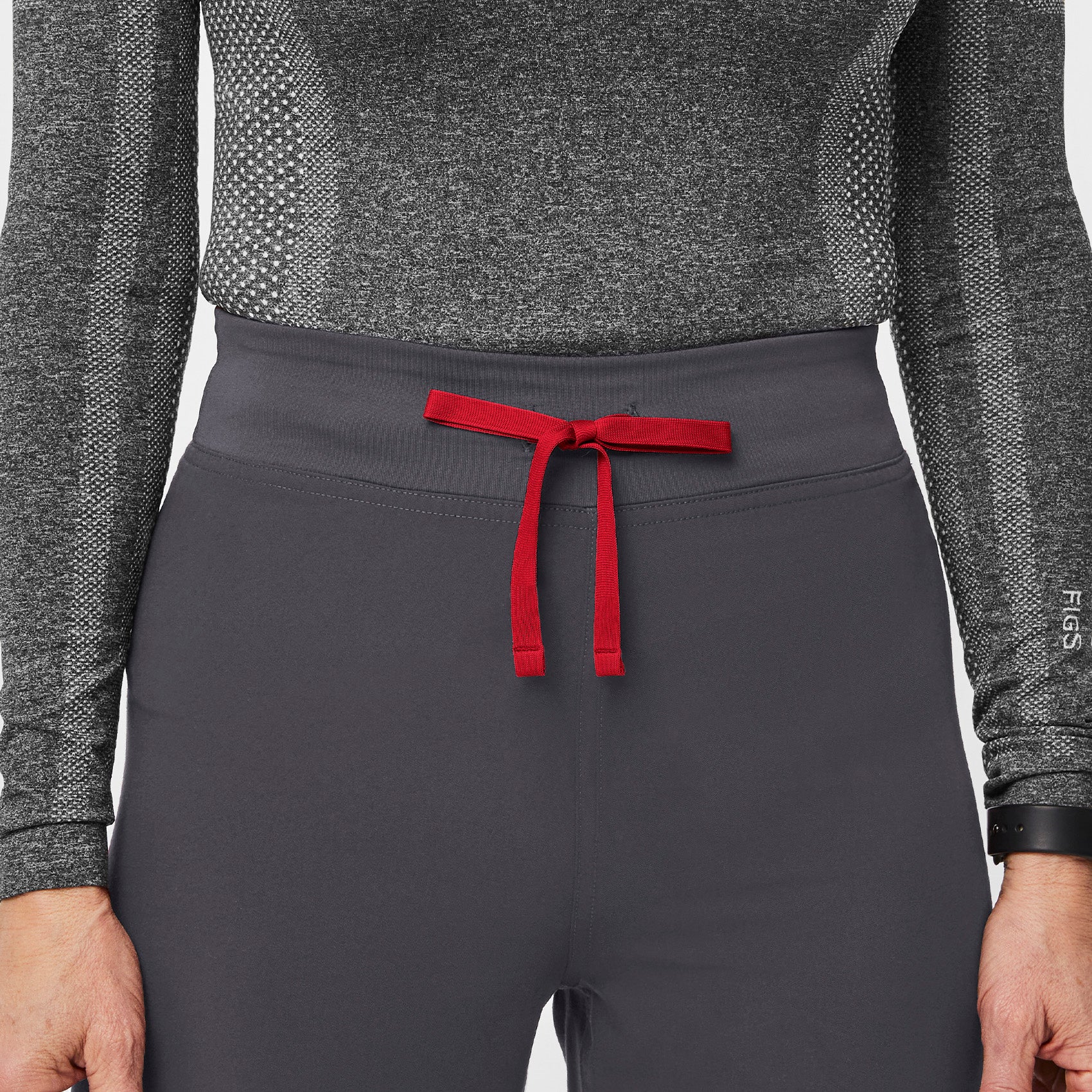 women's Charcoal High Waisted Livingston™ - Petite Basic Scrub Pants (3XL - 6XL) - Image 5