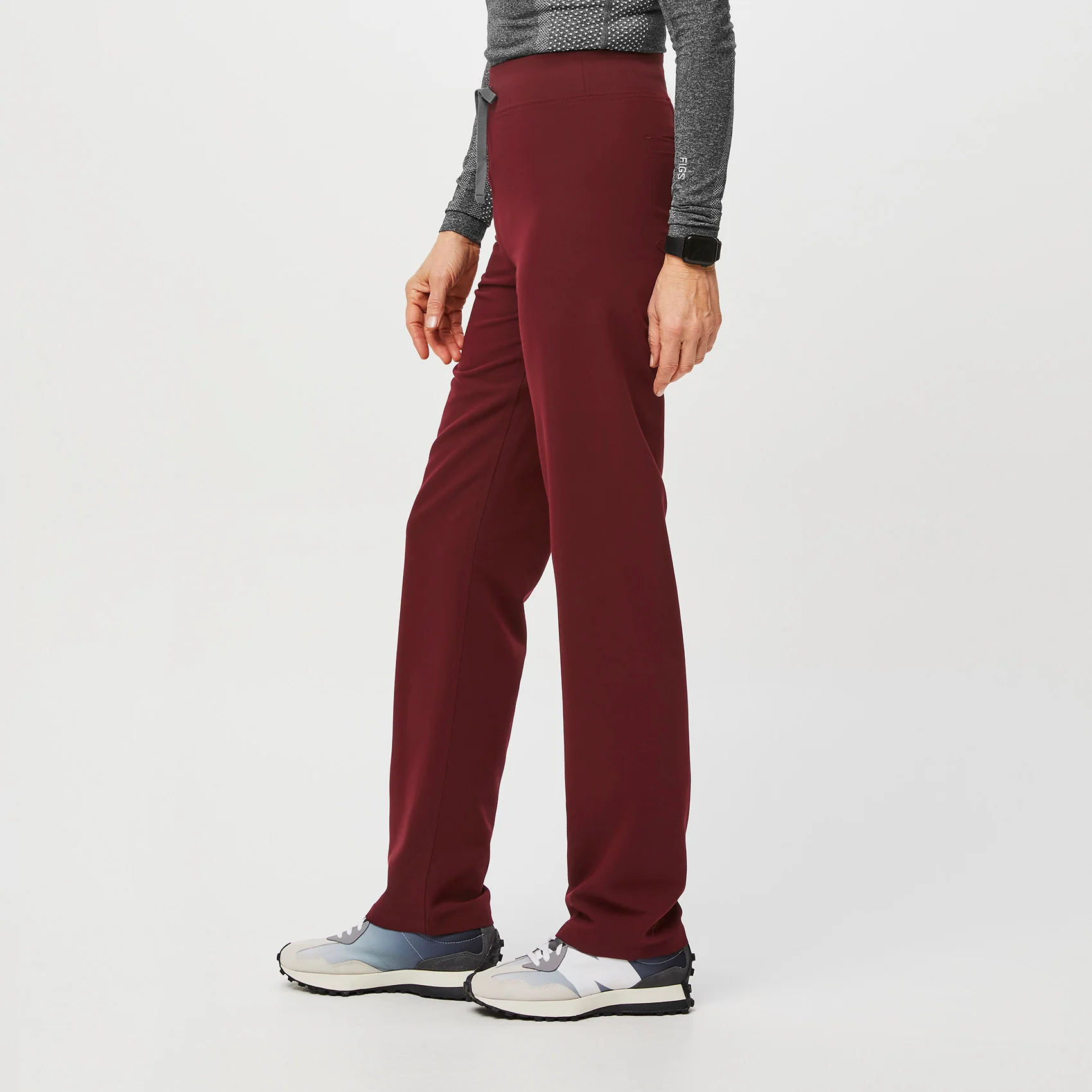 women's Burgundy Livingston™ High Waisted - Tall Basic Scrub Pants - Image 3