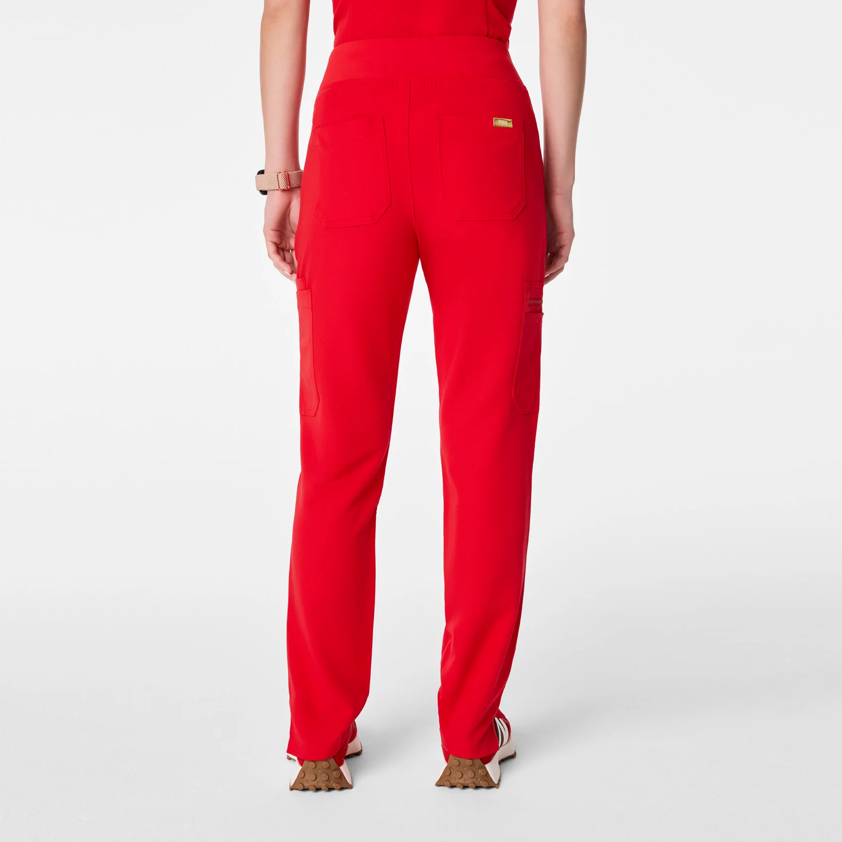 women's Lunar New Year Pop Red High Waisted Yola - Tall Skinny Scrub Pant™ - Image 4