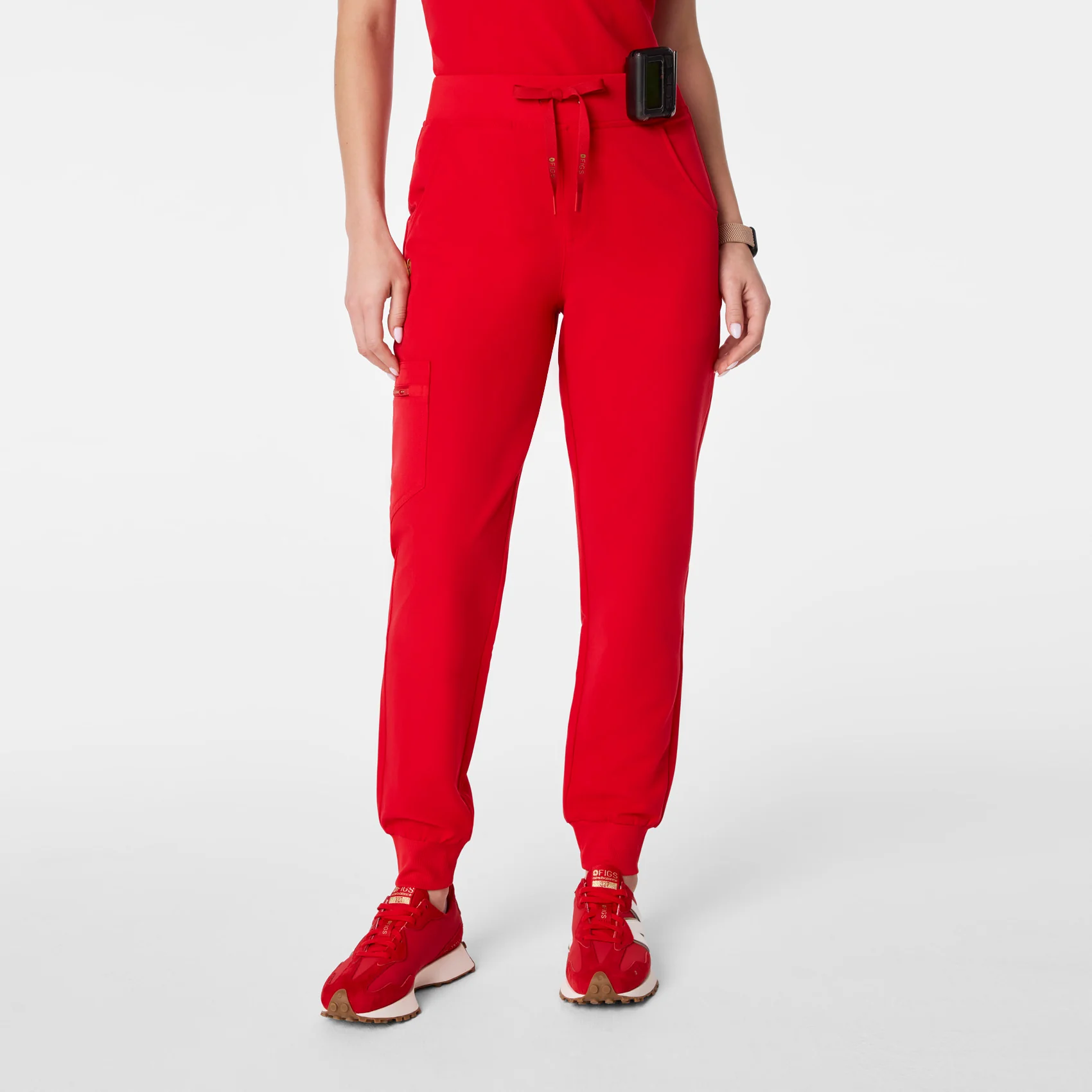 women's Lunar New Year Pop Red High Waisted Zamora - Jogger Scrub Pant™