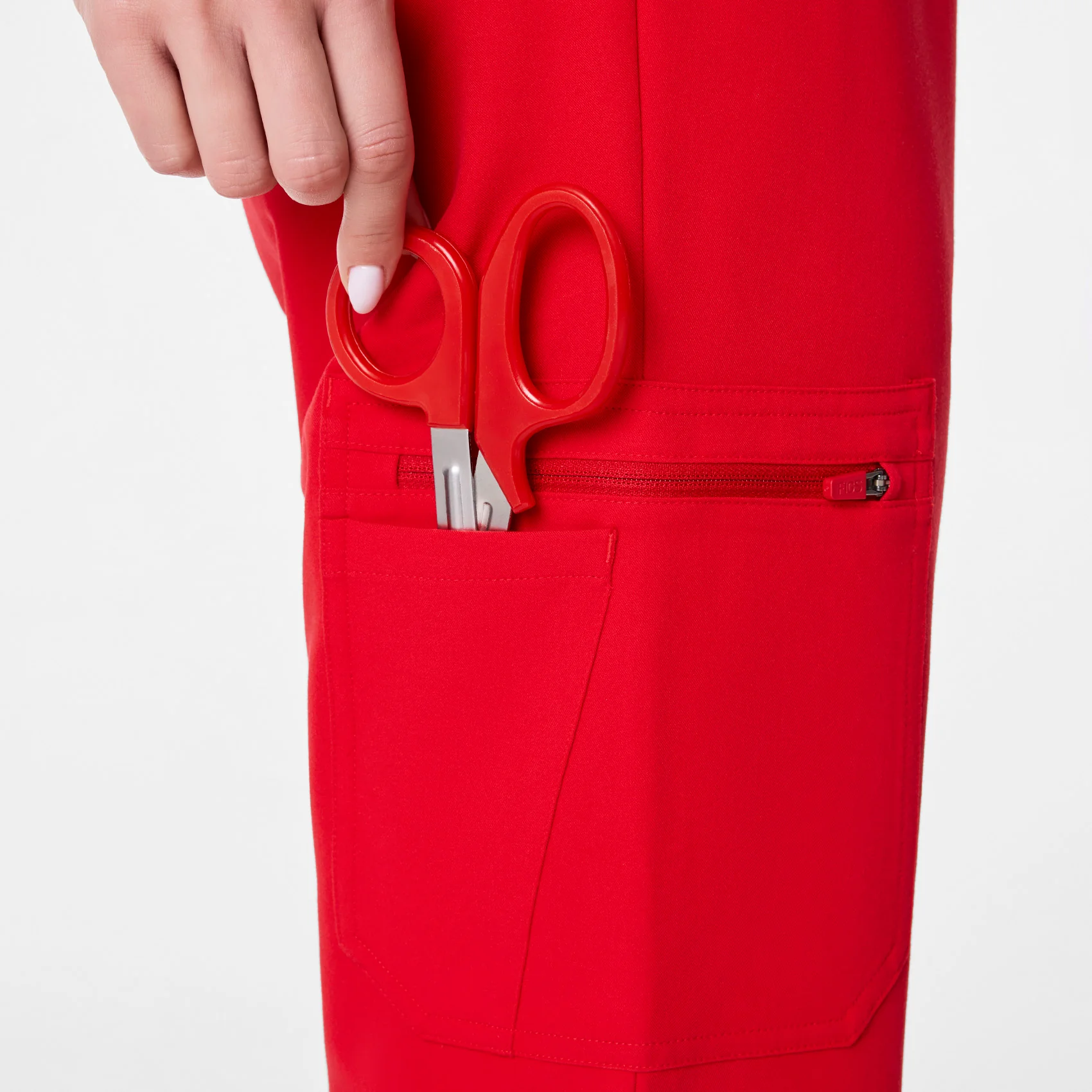 women's Lunar New Year Pop Red High Waisted Uman Relaxed - Jogger Scrub Pant - Image 7