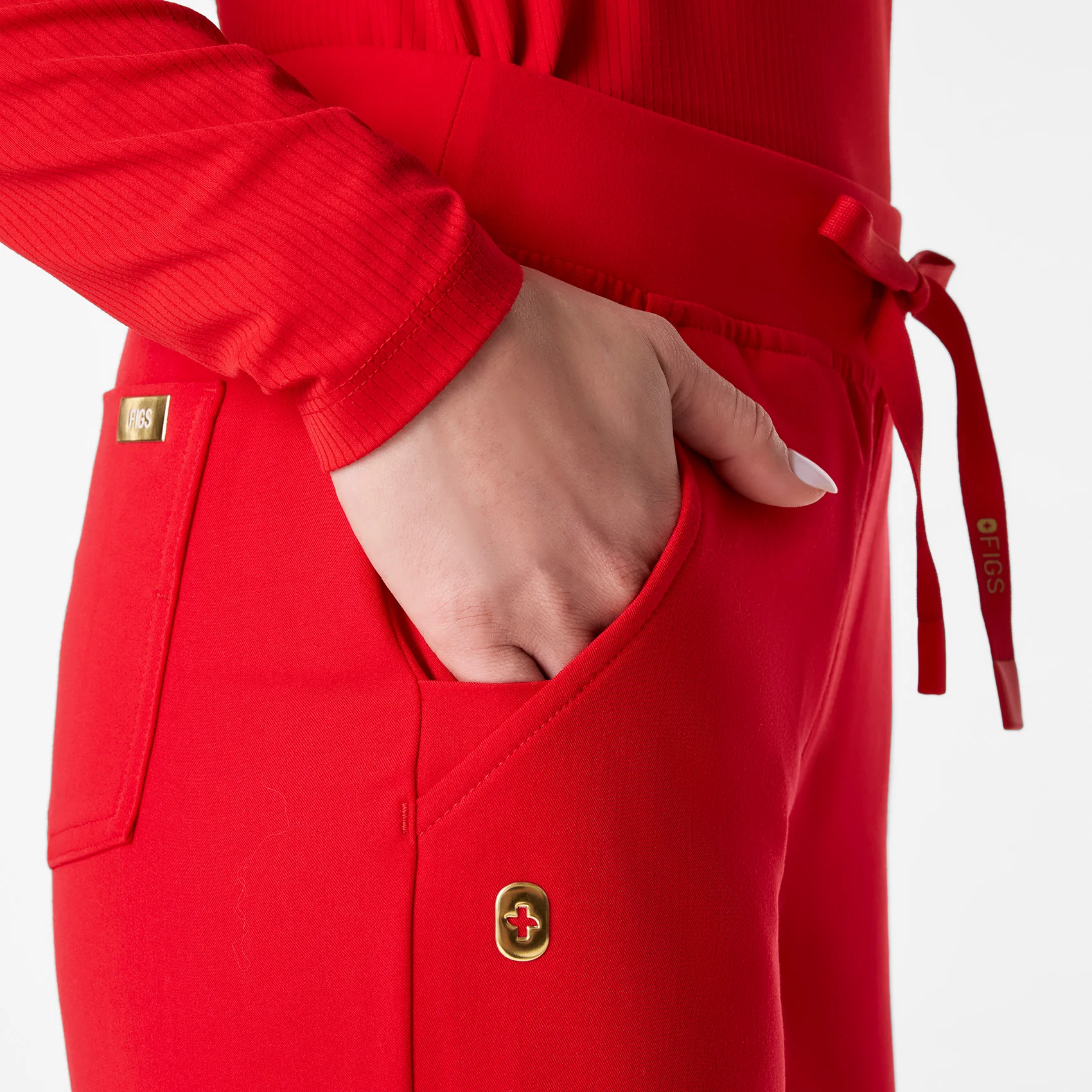 women's Lunar New Year Pop Red Zamora - Tall Jogger Scrub Pant™ - Image 2