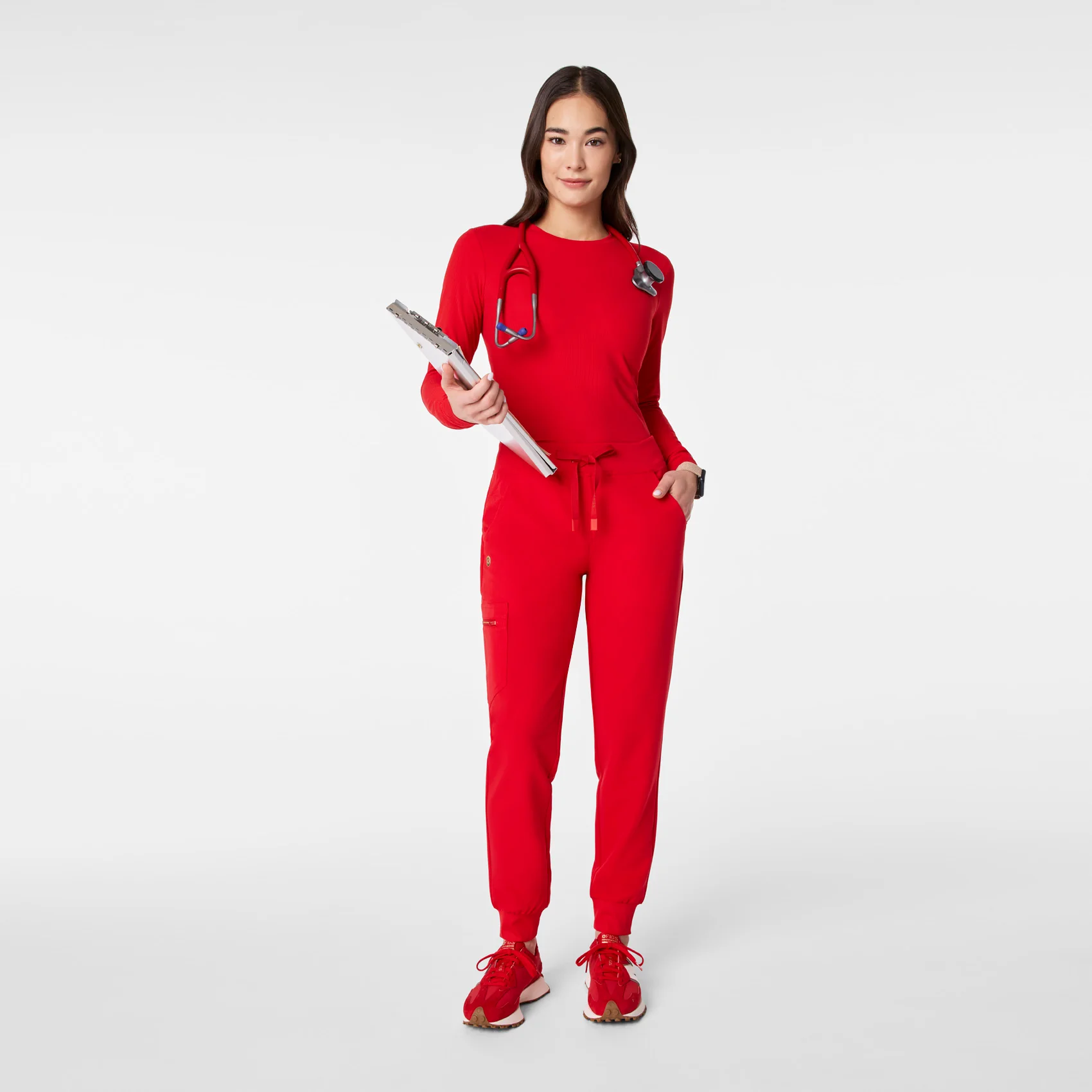 women's Lunar New Year Pop Red Zamora - Tall Jogger Scrub Pant™ - Image 3
