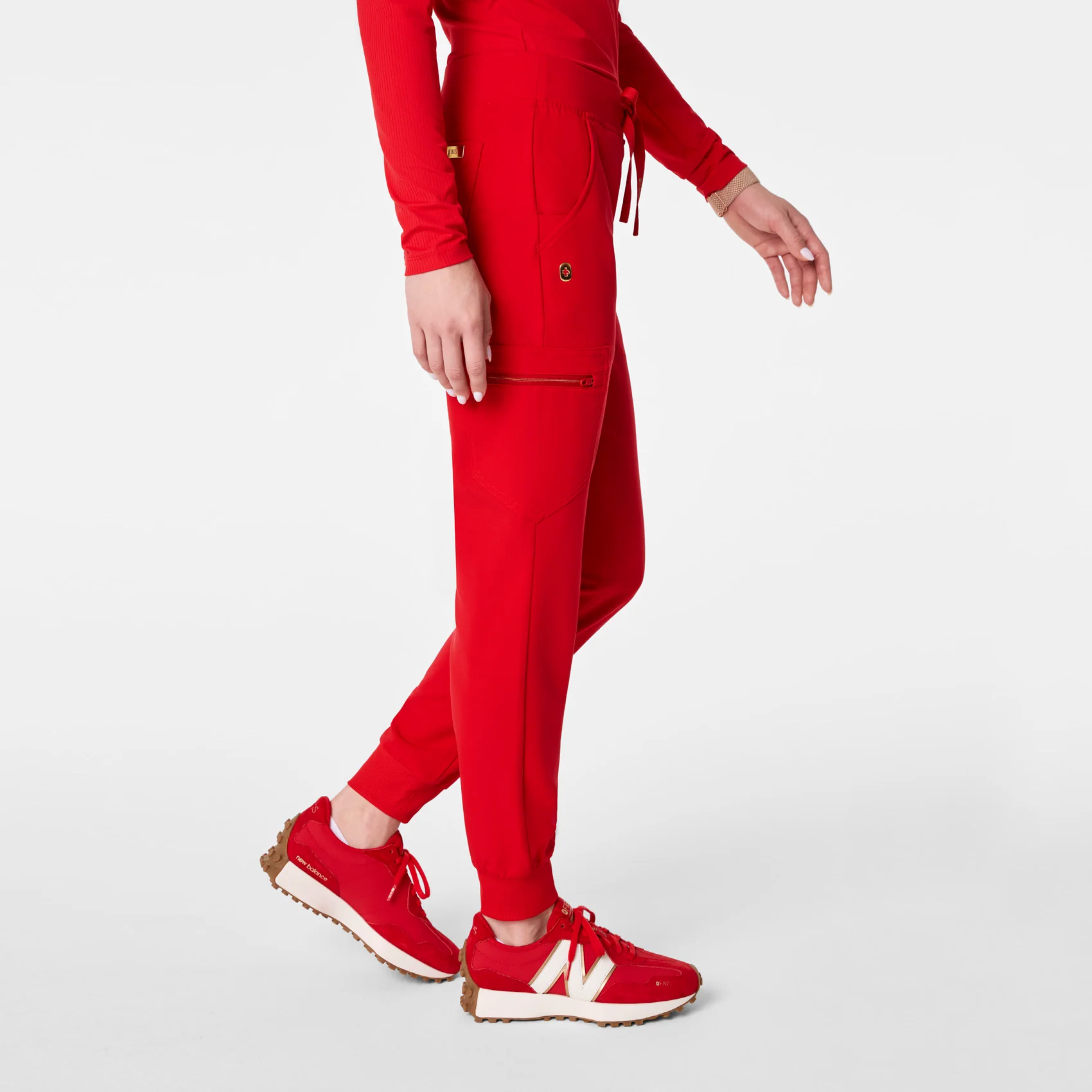 women's Lunar New Year Pop Red Zamora - Tall Jogger Scrub Pant™ - Image 4