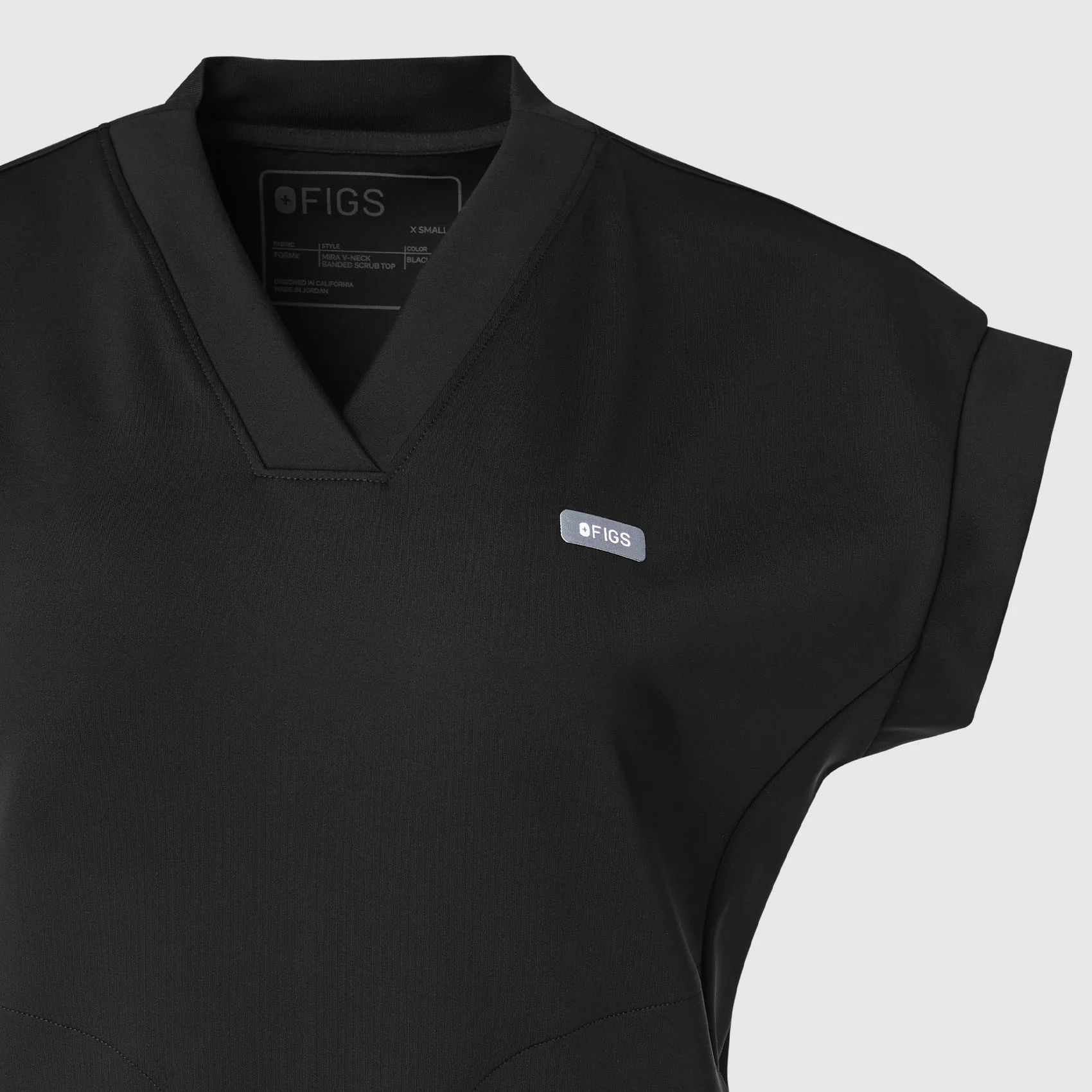 women's Charcoal Mira FORMx V-Neck - Scrub Top™ - Image 11