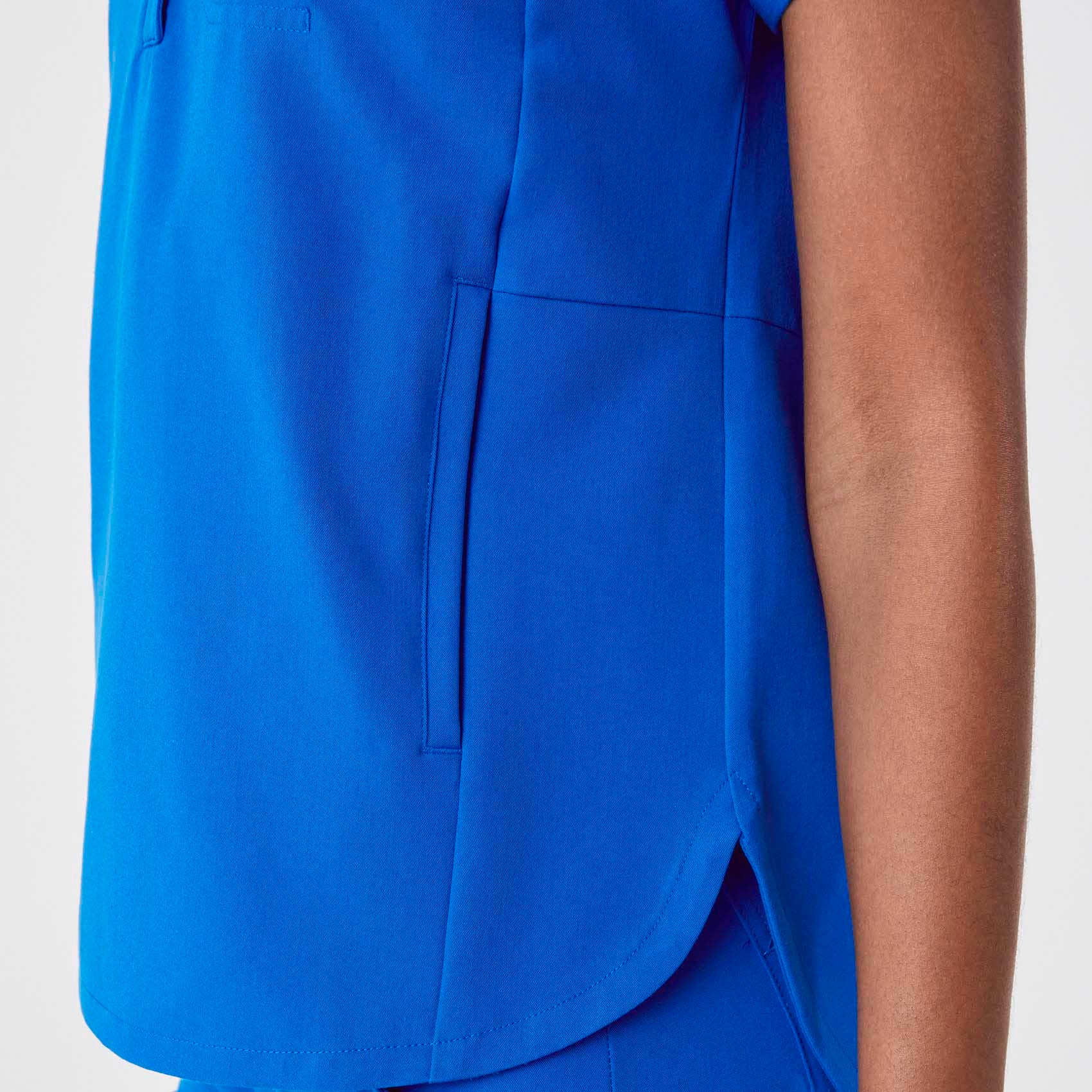 women's Royal Blue Montex - Mock Neck Scrub Top - Image 7