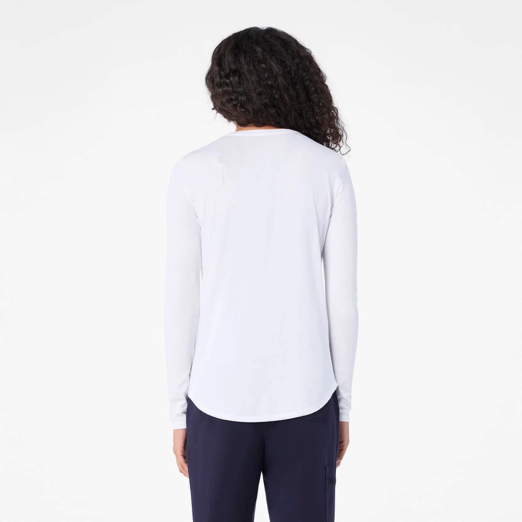women's Optic White My First Name is Doctor Supersoft - Longsleeve Underscrub - Image 5