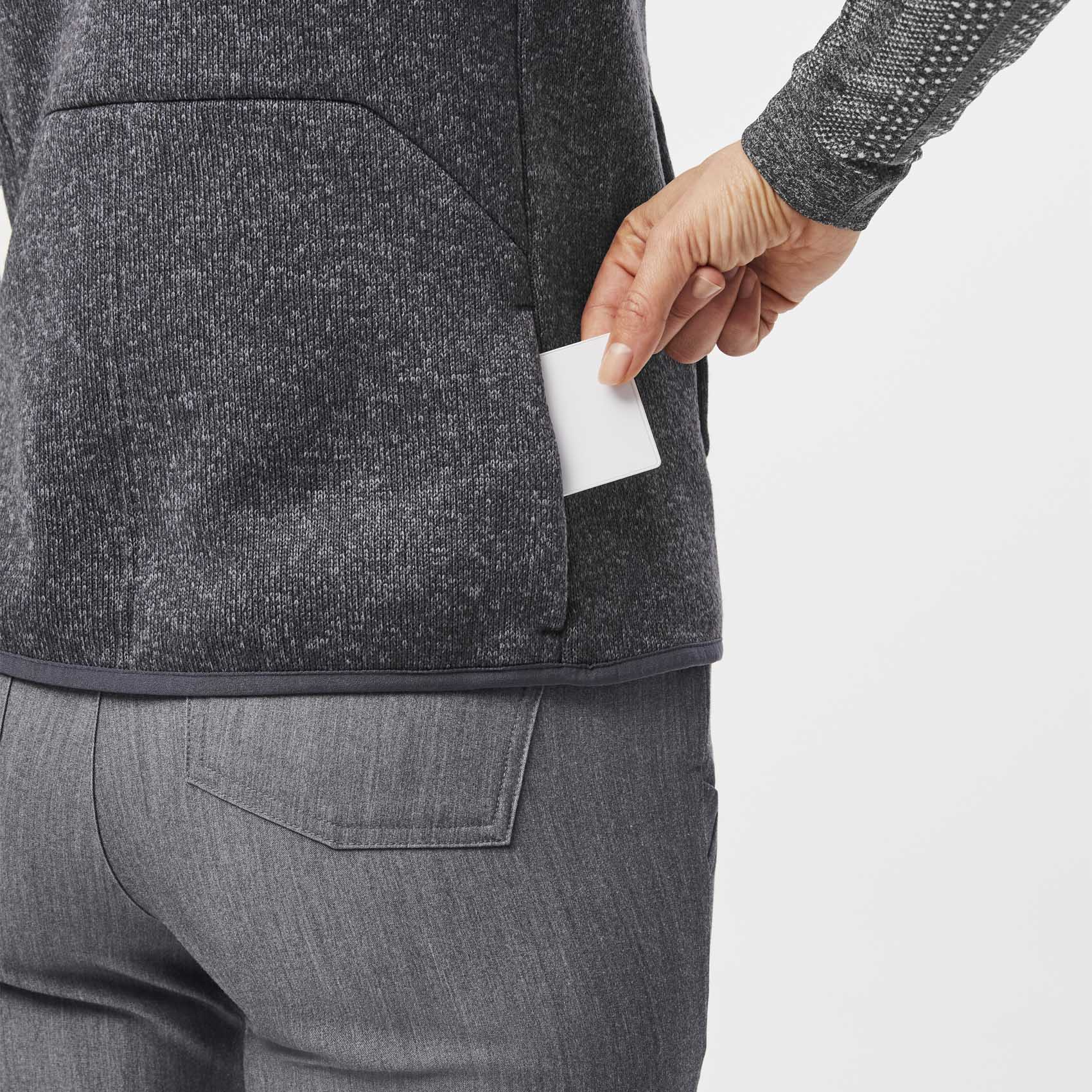 women's Heathered Dark Charcoal On-Shift™ - Sweater Knit Vest - Image 5