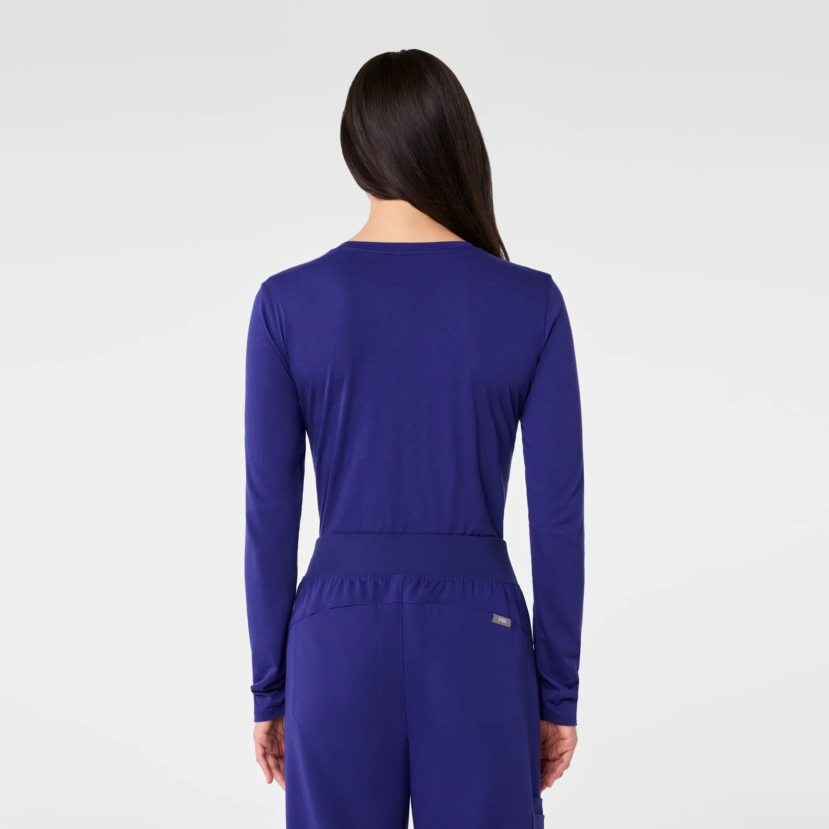 Women's Deep Royal Blue Supersoft - Longsleeve Underscrub - Image 4