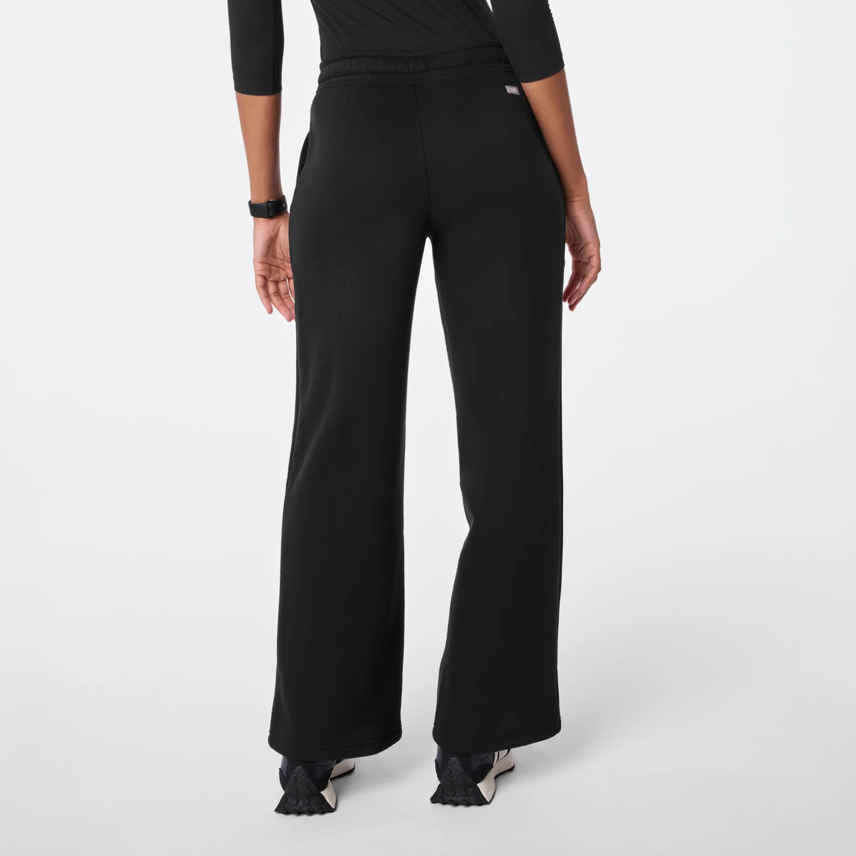 women's Black Off-Shift Wide Leg - Sweatpant™ - Image 4