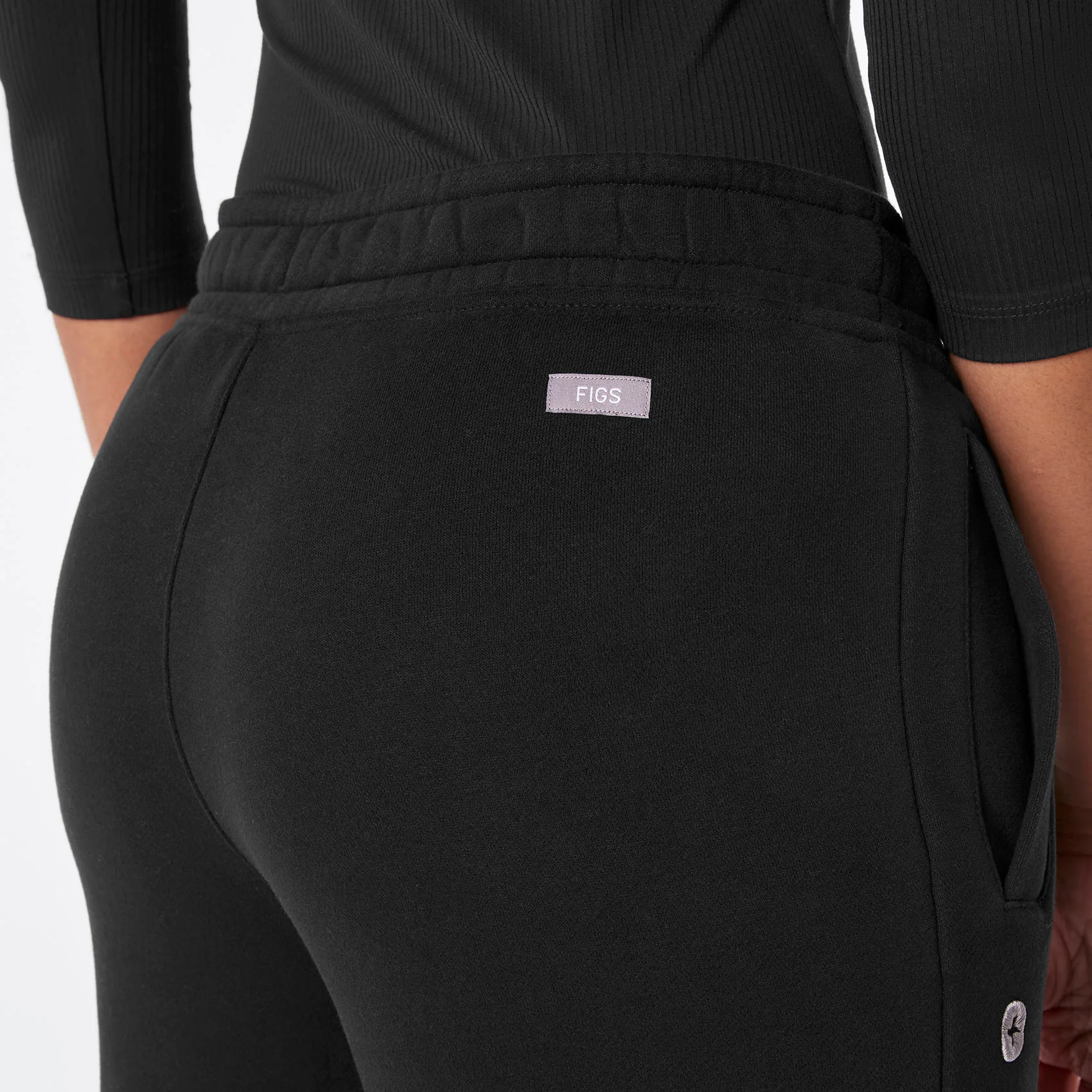 women's Black Off-Shift Wide Leg - Sweatpant™ - Image 5