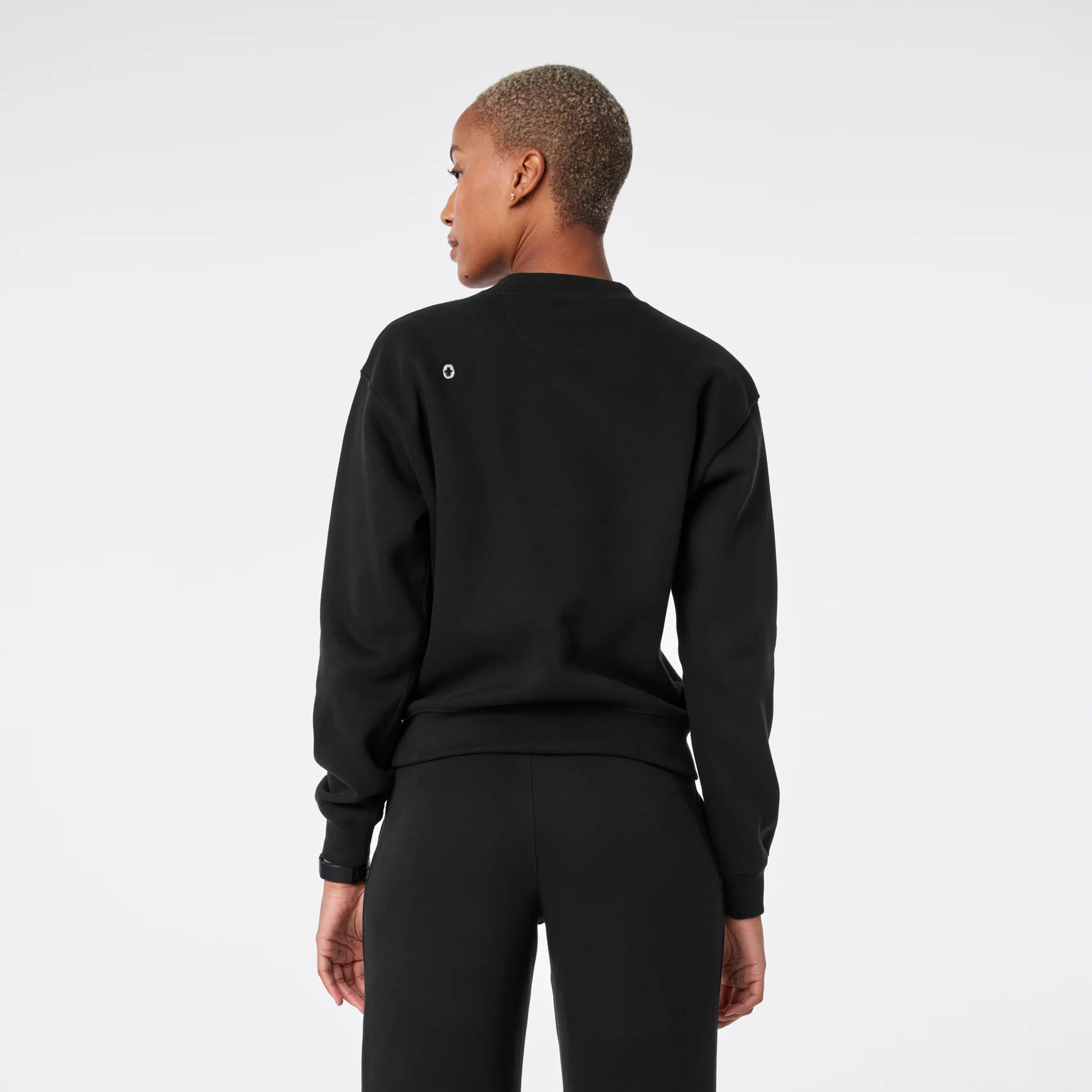 women's Black Off-Shift Relaxed - Crewneck Sweatshirt™ - Image 4
