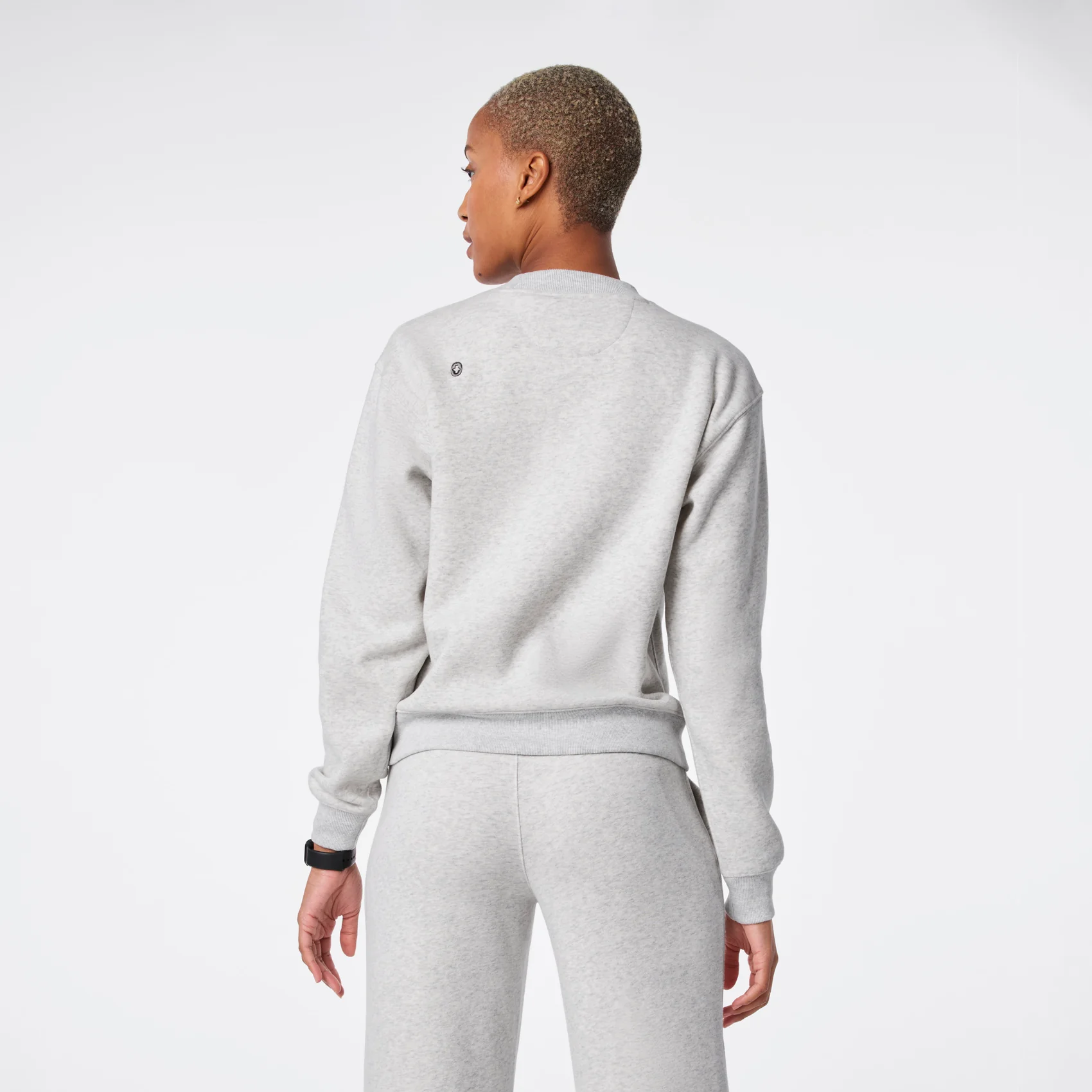 women's Heather Grey Off-Shift Relaxed - Crewneck Sweatshirt™ - Image 4