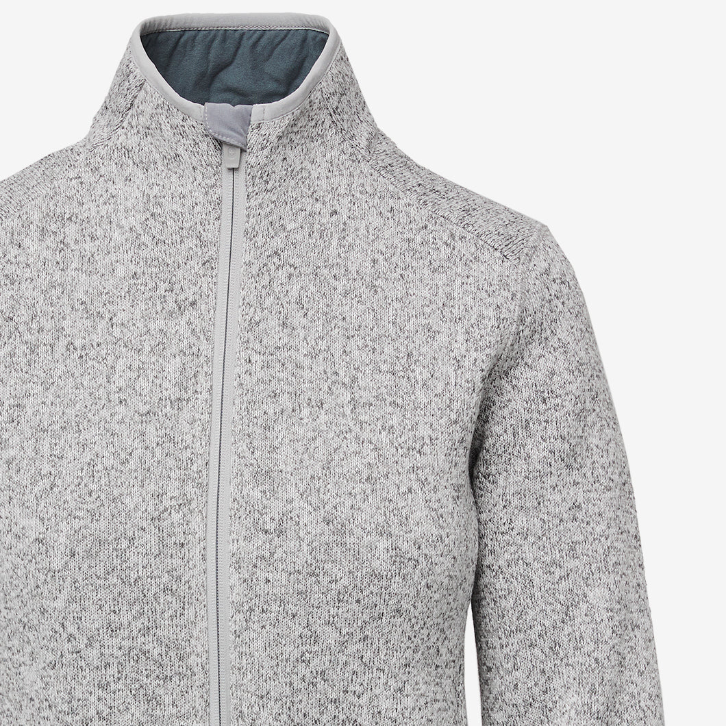 women's Heather Light Grey On-Shift Two-Pocket - Sweater Knit Jacket™ - Image 4