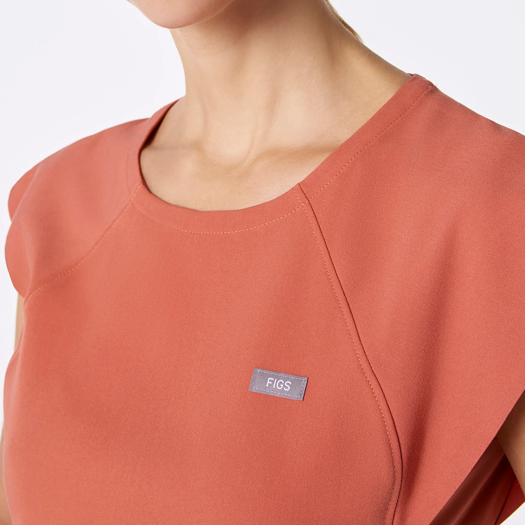 women's Spiced Cider Orillia Slim Scoop Neck - Scrub Top - Image 6