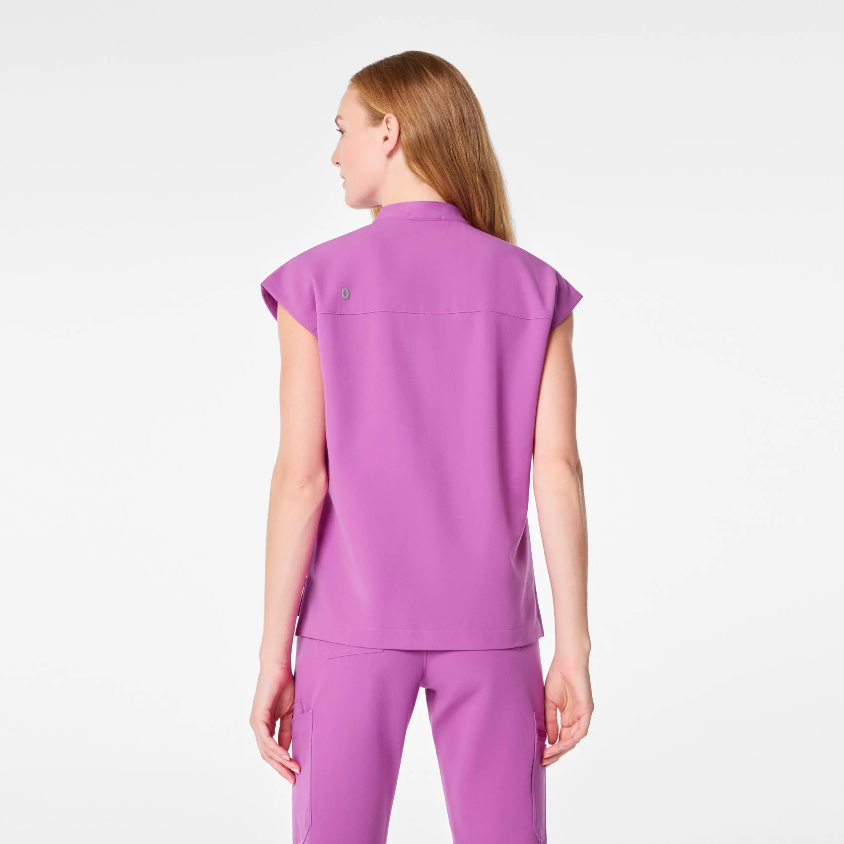 women's Ultraberry Payson Relaxed Henley - Scrub Top - Image 4