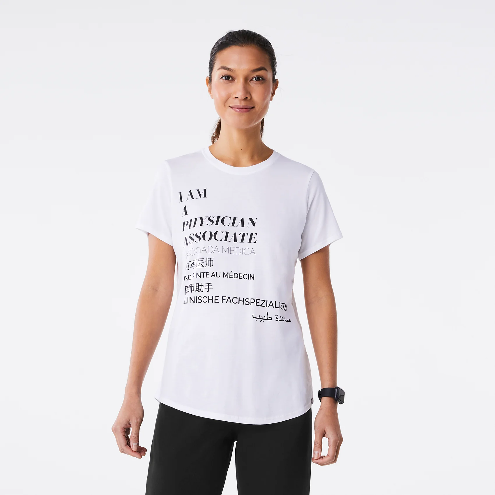 women's White Physician Associate Supersoft - Shortsleeve Underscrub