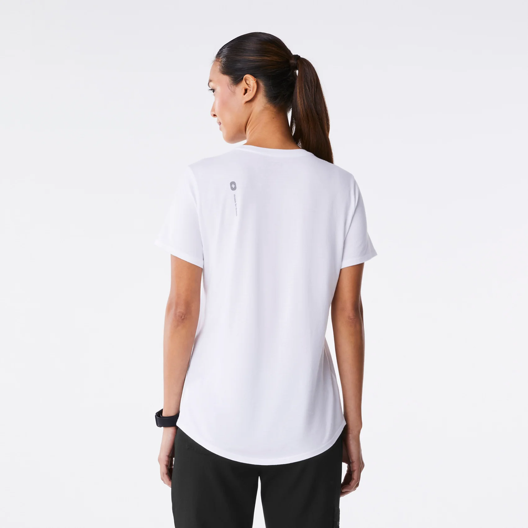 women's White Physician Supersoft - Shortsleeve Underscrub - Image 4
