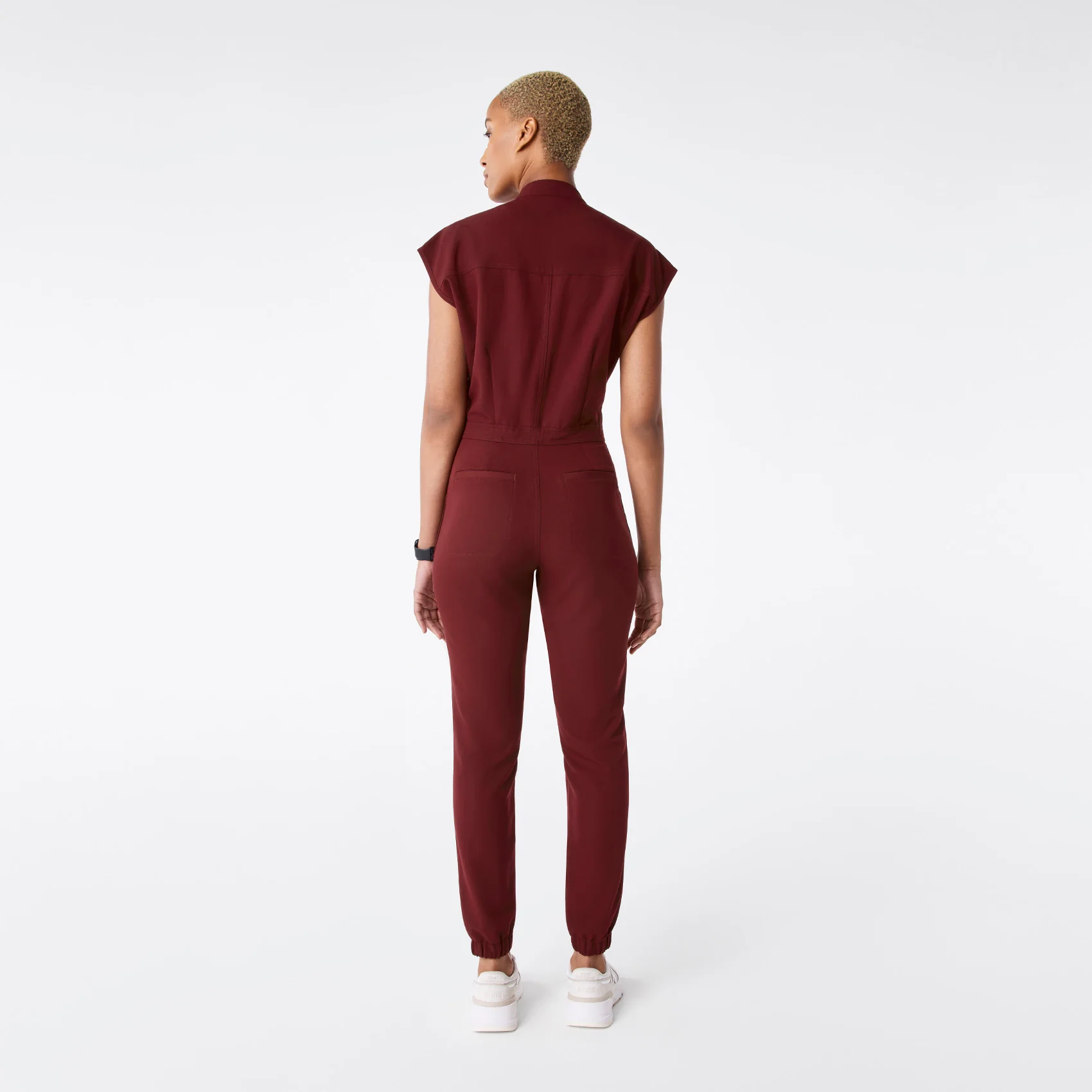 women's Burgundy Rafaela Cargo Jogger - ScrubJumpsuit™ - Image 2