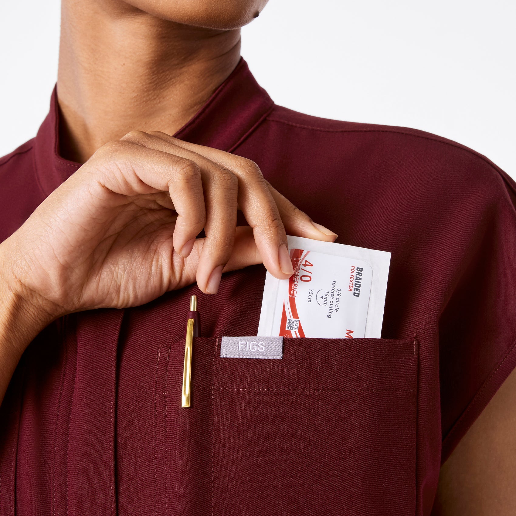 women's Burgundy Rafaela Cargo Jogger - ScrubJumpsuit™ - Image 6