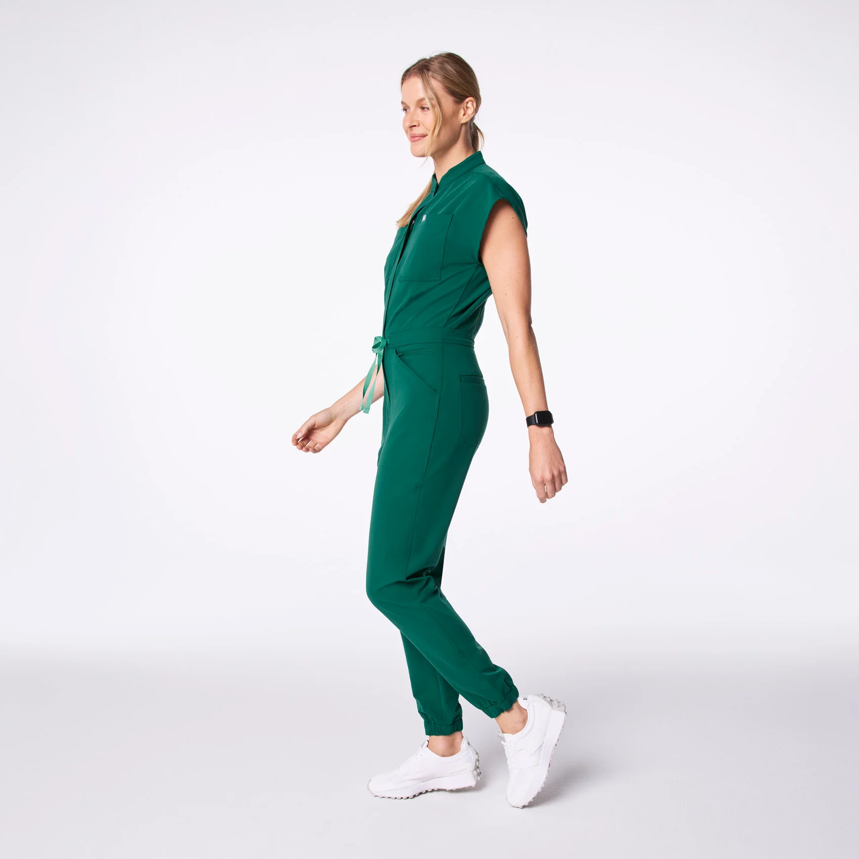 women's Hunter Green  Rafaela Cargo Jogger - ScrubJumpsuit™ - Image 3