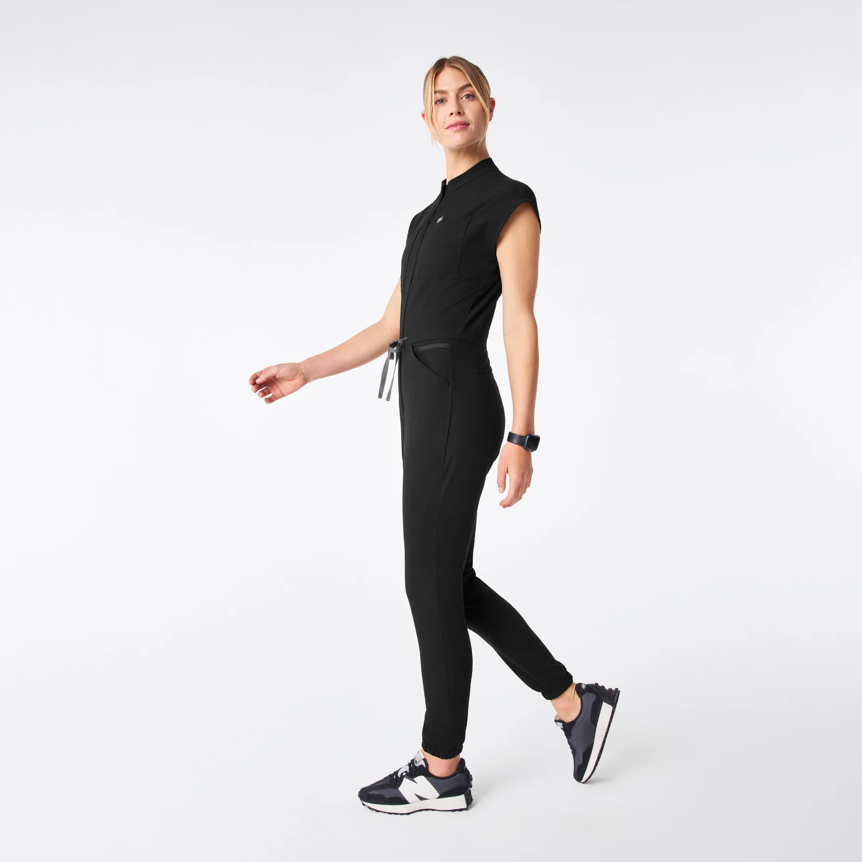 women's Black Rafaela Cargo Jogger - Petite ScrubJumpsuit™ - Image 3