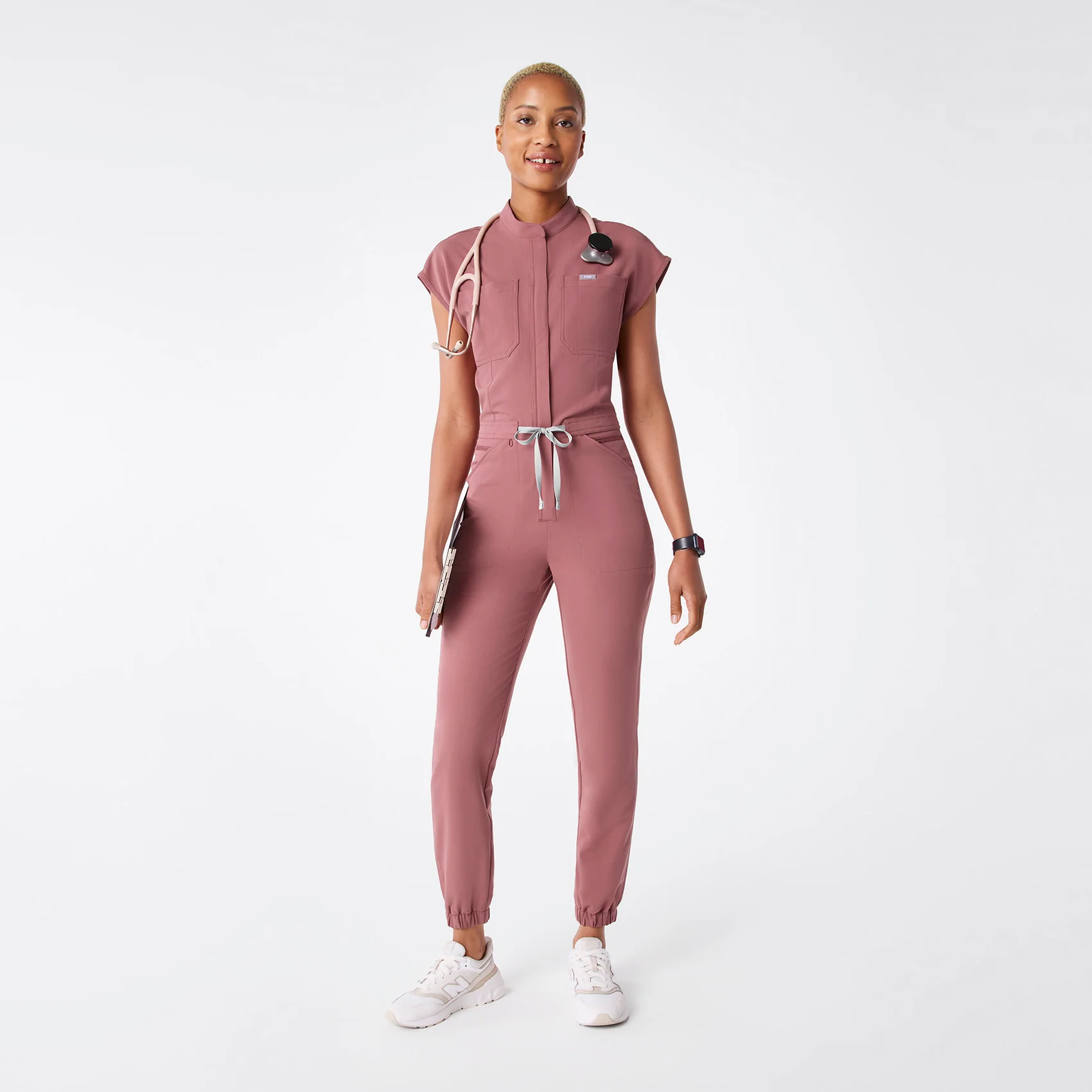 women's Mauve Rafaela Cargo Jogger - Petite ScrubJumpsuit™