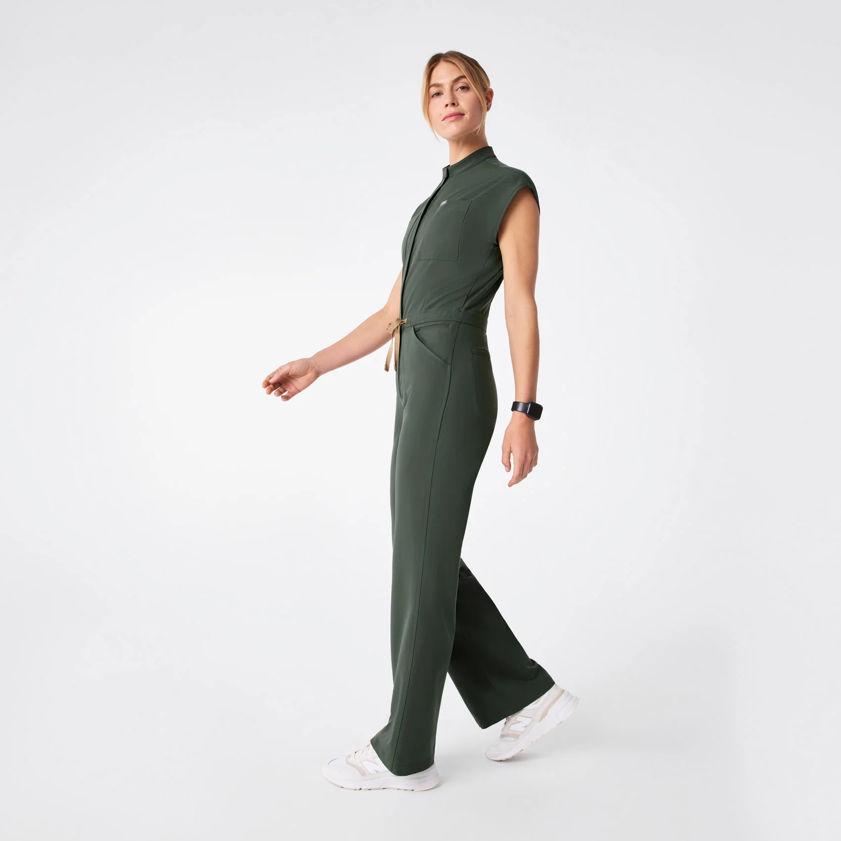 women's Moss Rafaela Wide Leg - Petite ScrubJumpsuit™ - Image 3