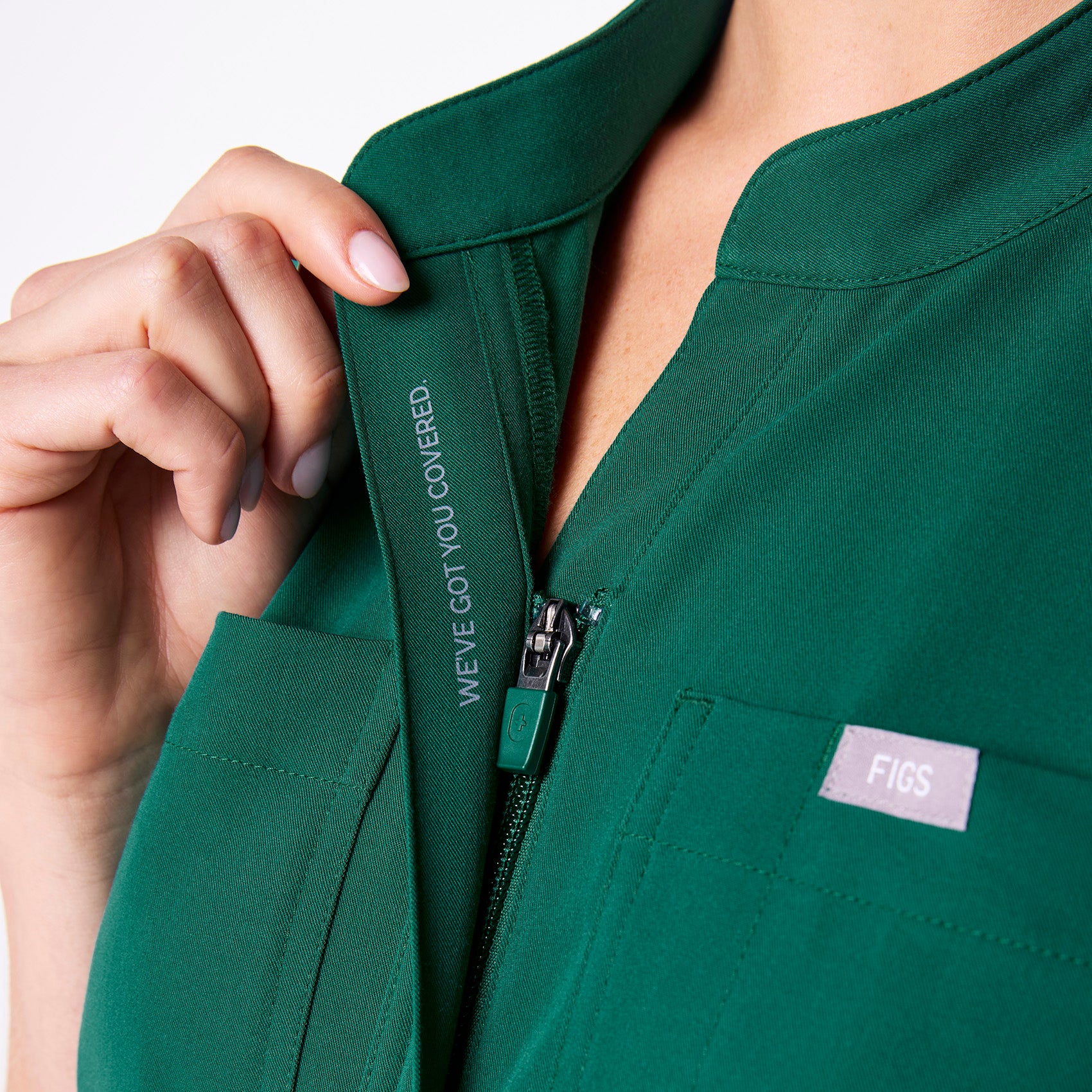 women's Hunter Green Rafaela Wide Leg - ScrubJumpsuit™ - Image 5