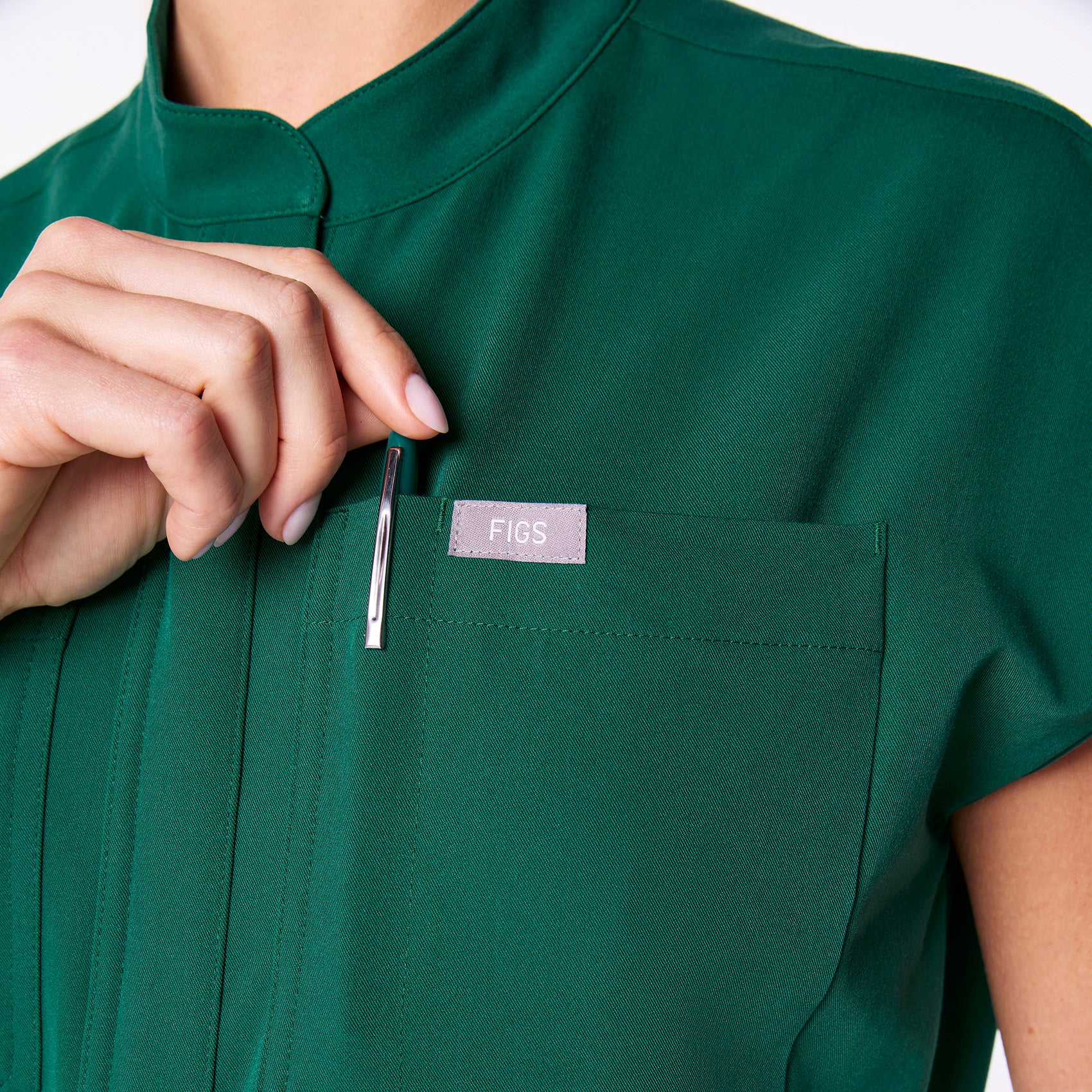 women's Hunter Green Rafaela Wide Leg - ScrubJumpsuit™ - Image 6